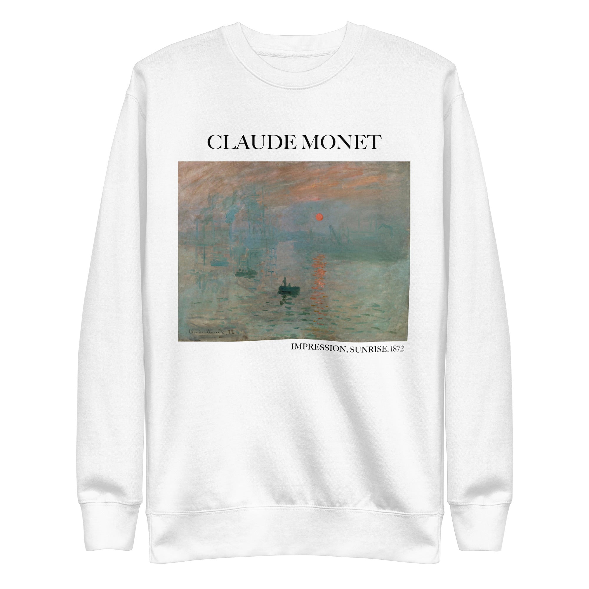 Claude Monet 'Impression, Sunrise' Famous Painting Sweatshirt | Unisex Premium Sweatshirt