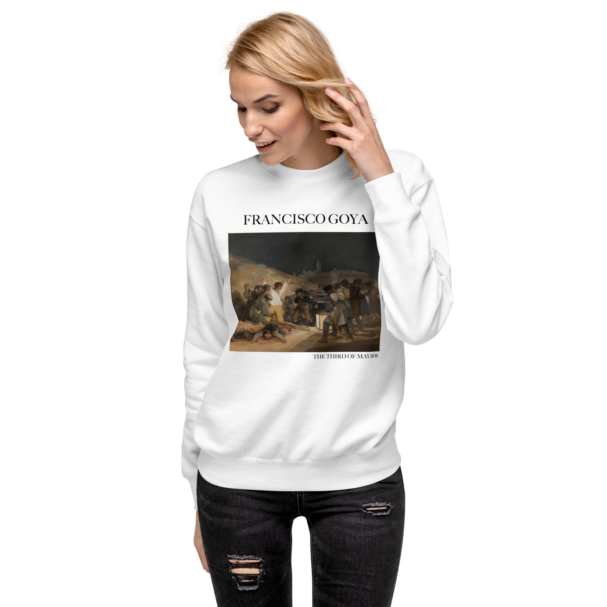 Francisco Goya 'Der dritte Mai 1808' Berühmtes Gemälde Sweatshirt | Unisex Premium Sweatshirt