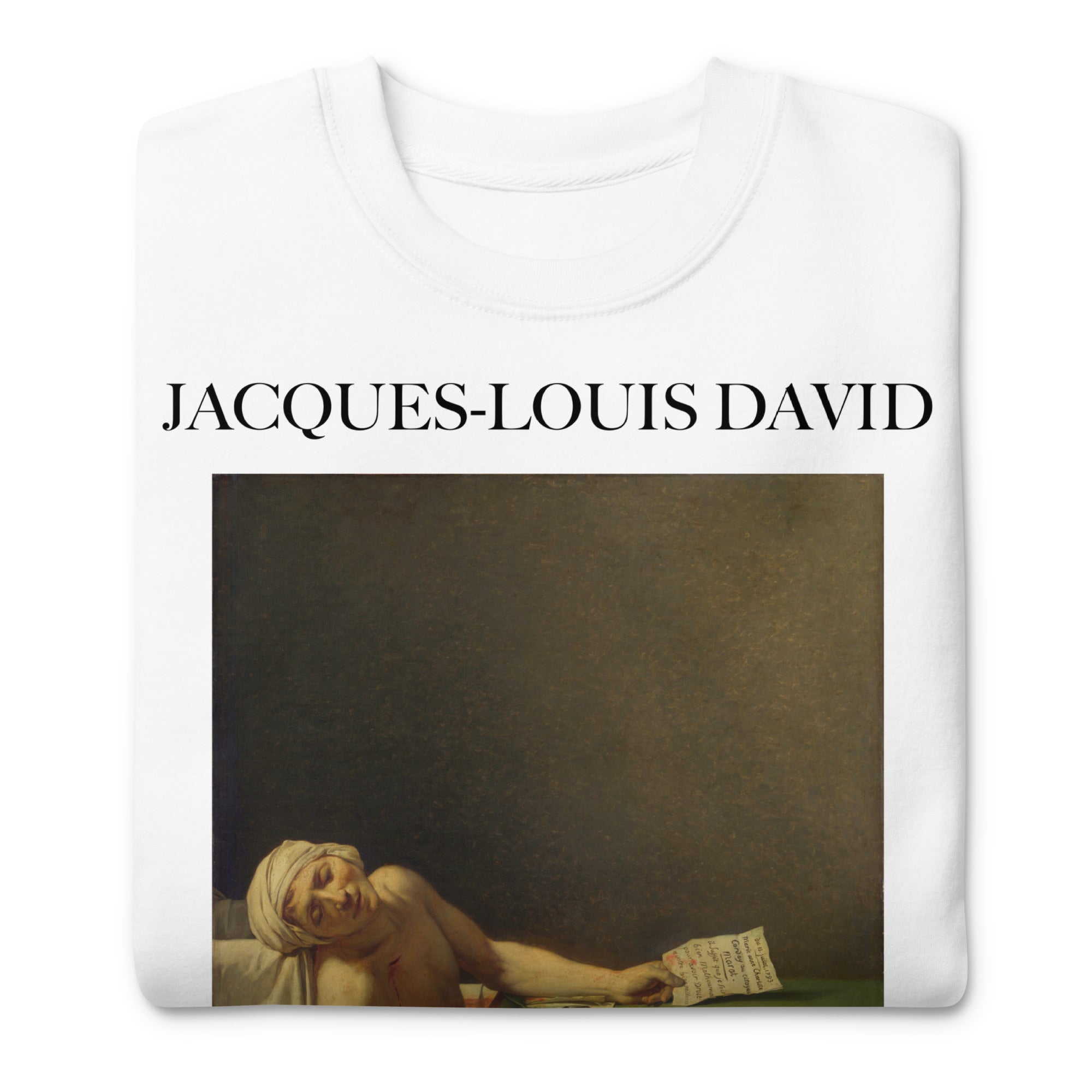 Jacques-Louis David 'Death of Marat' Famous Painting Sweatshirt | Unisex Premium Sweatshirt