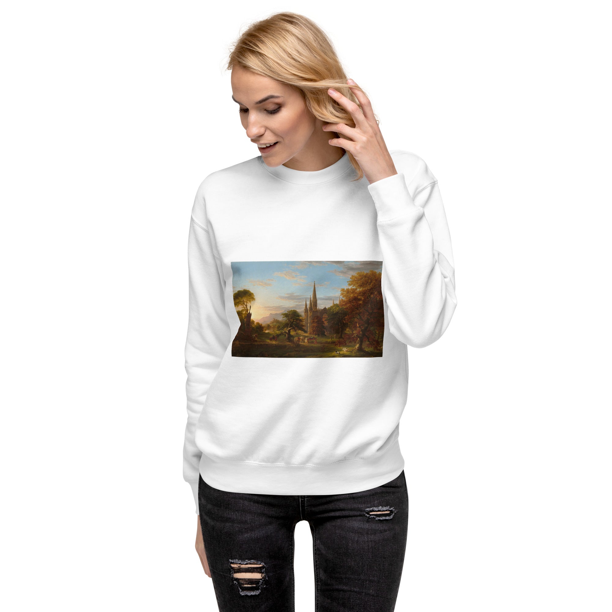 Thomas Cole - Sweatshirt mit berühmtem Gemälde „The Return“ | Premium-Unisex-Sweatshirt