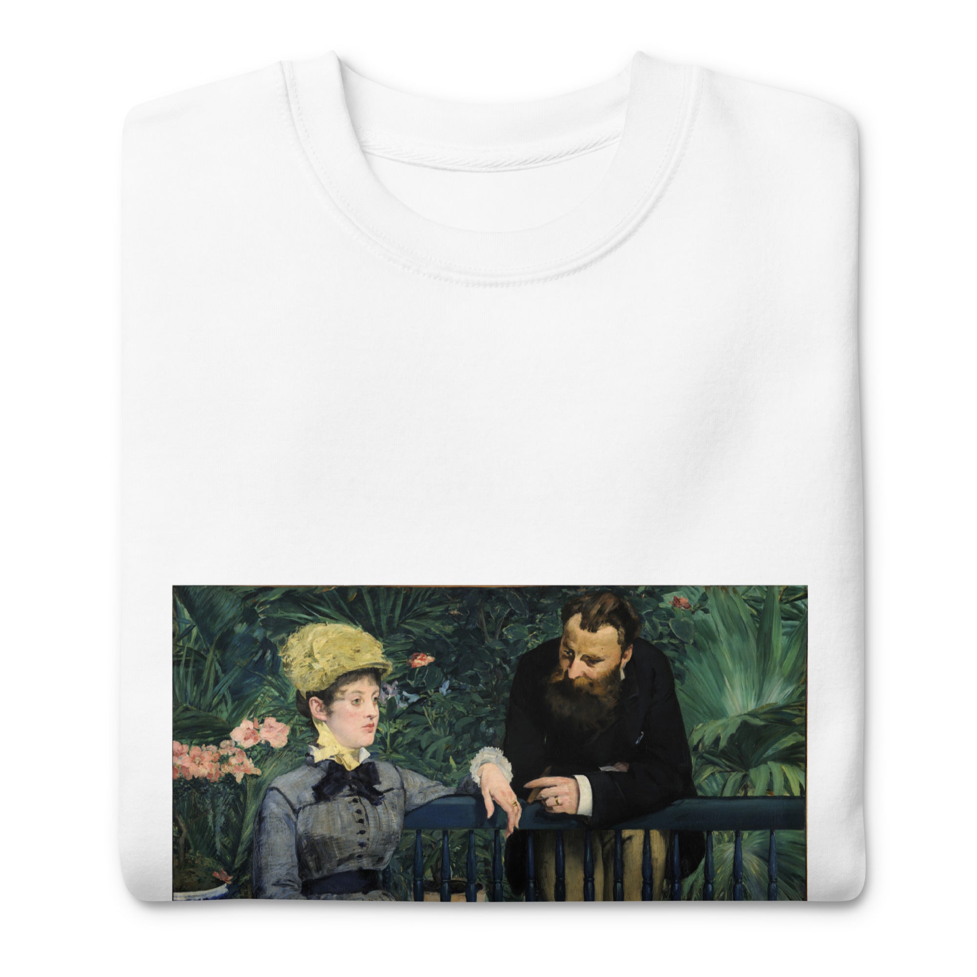 Sweatshirt mit berühmtem Gemälde „Im Wintergarten“ von Édouard Manet, Premium-Unisex-Sweatshirt