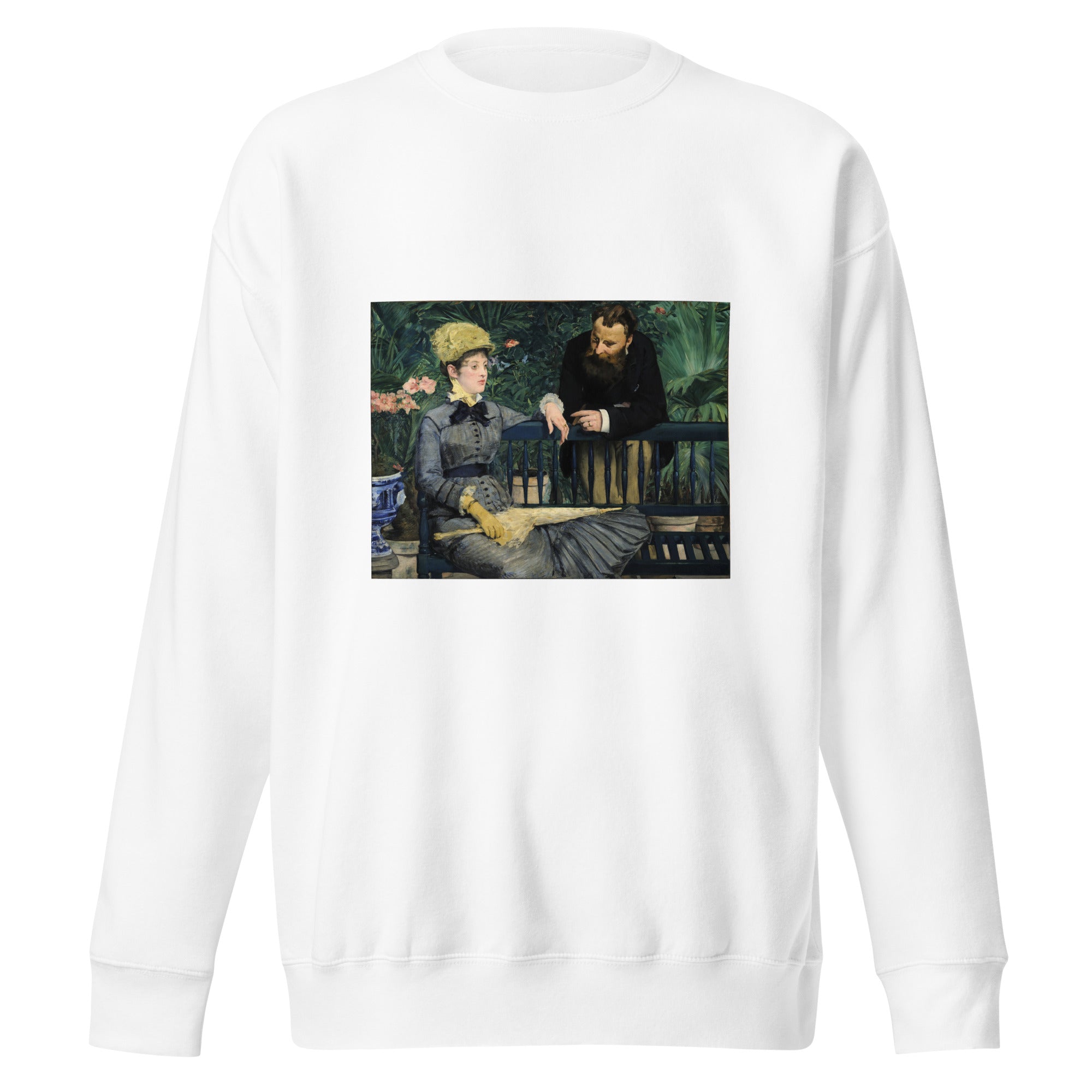 Sweatshirt mit berühmtem Gemälde „Im Wintergarten“ von Édouard Manet, Premium-Unisex-Sweatshirt