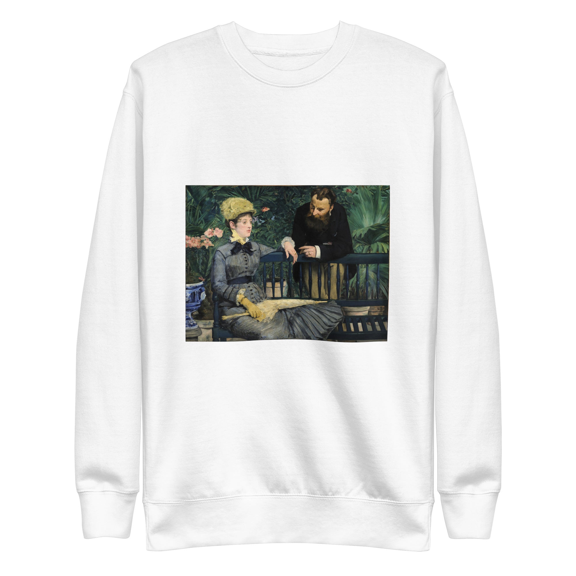 Sweatshirt mit berühmtem Gemälde „Im Wintergarten“ von Édouard Manet, Premium-Unisex-Sweatshirt