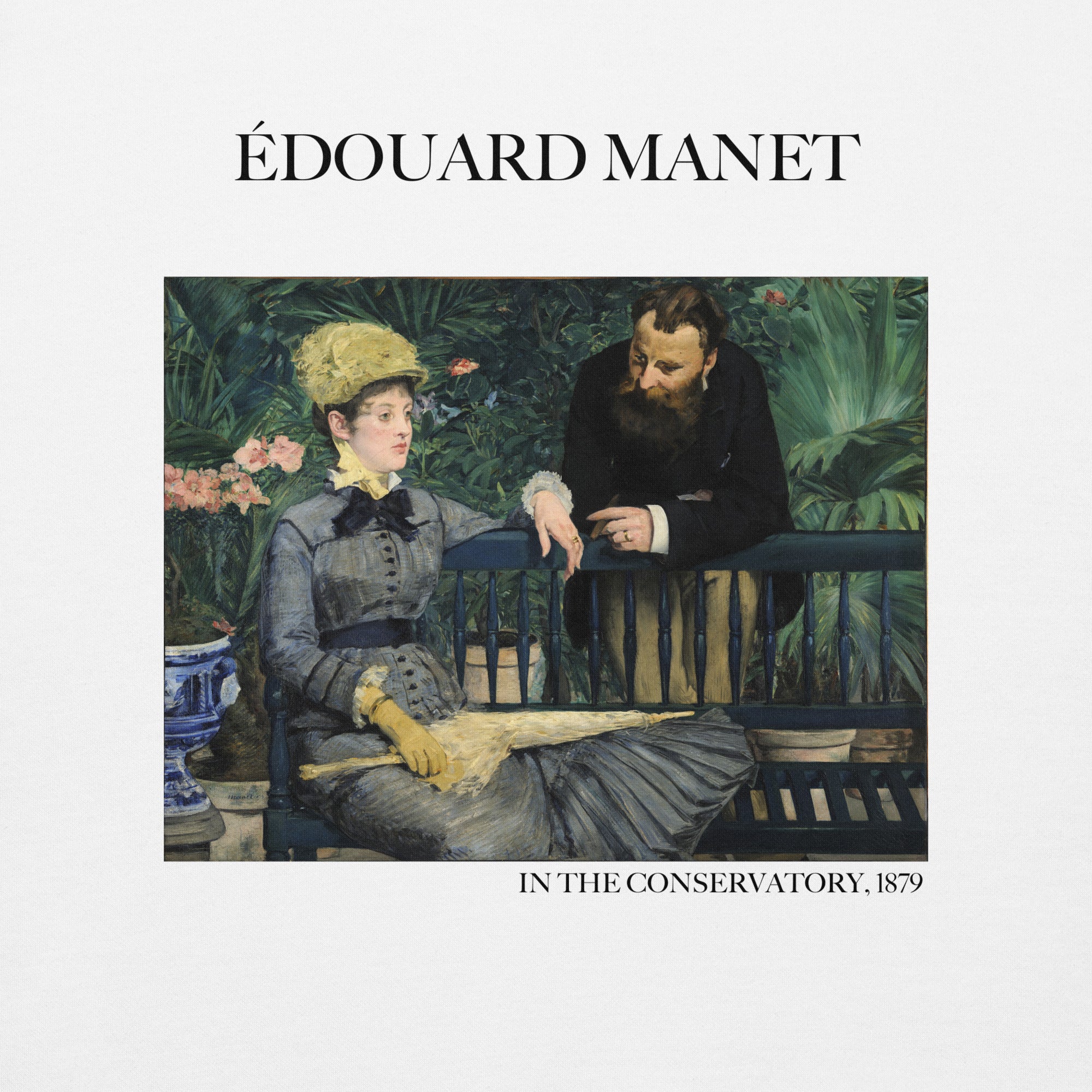 Édouard Manet 'In the Conservatory' Famous Painting Sweatshirt | Unisex Premium Sweatshirt