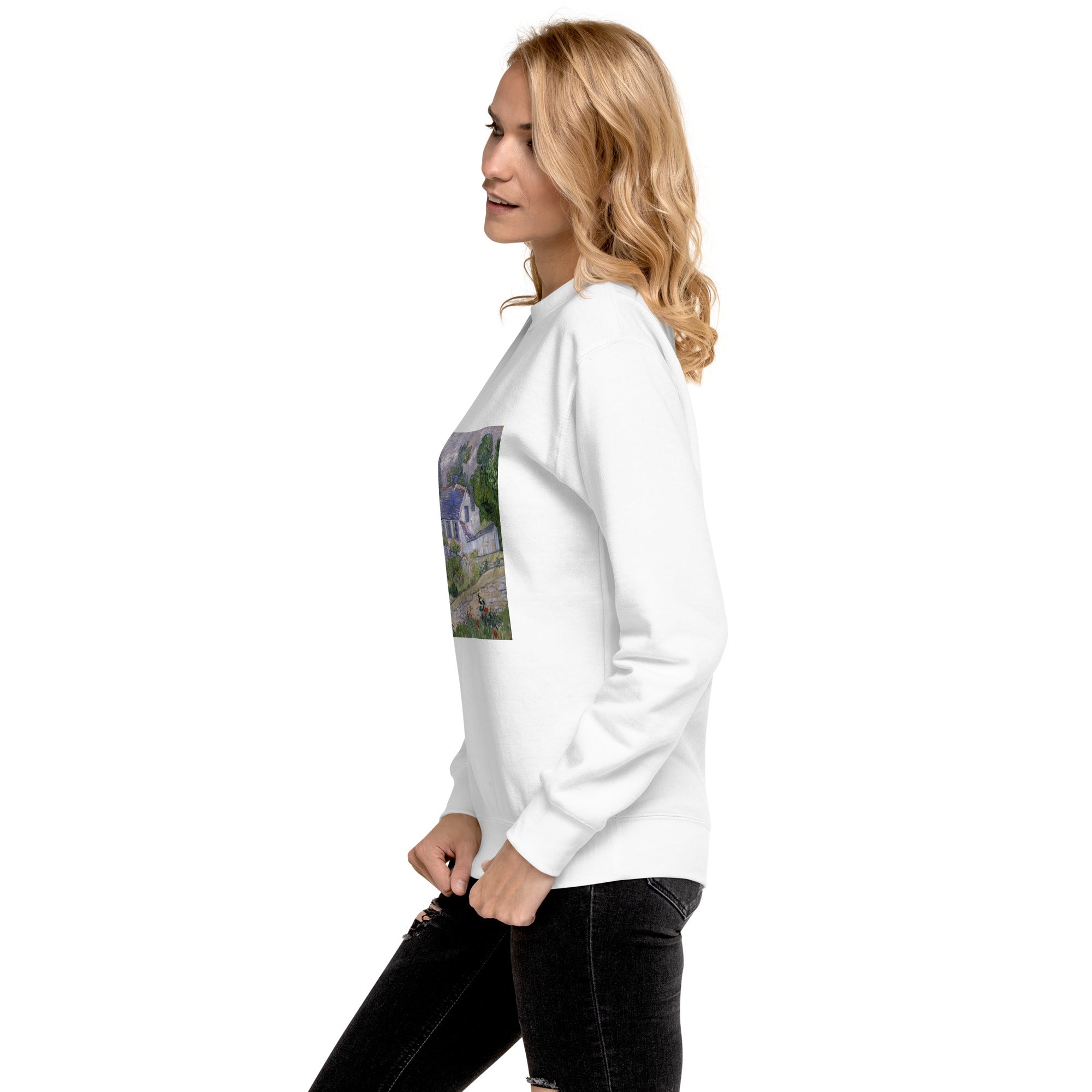 Sweatshirt mit berühmtem Gemälde „Häuser bei Auvers“ von Vincent van Gogh | Premium-Sweatshirt für Unisex