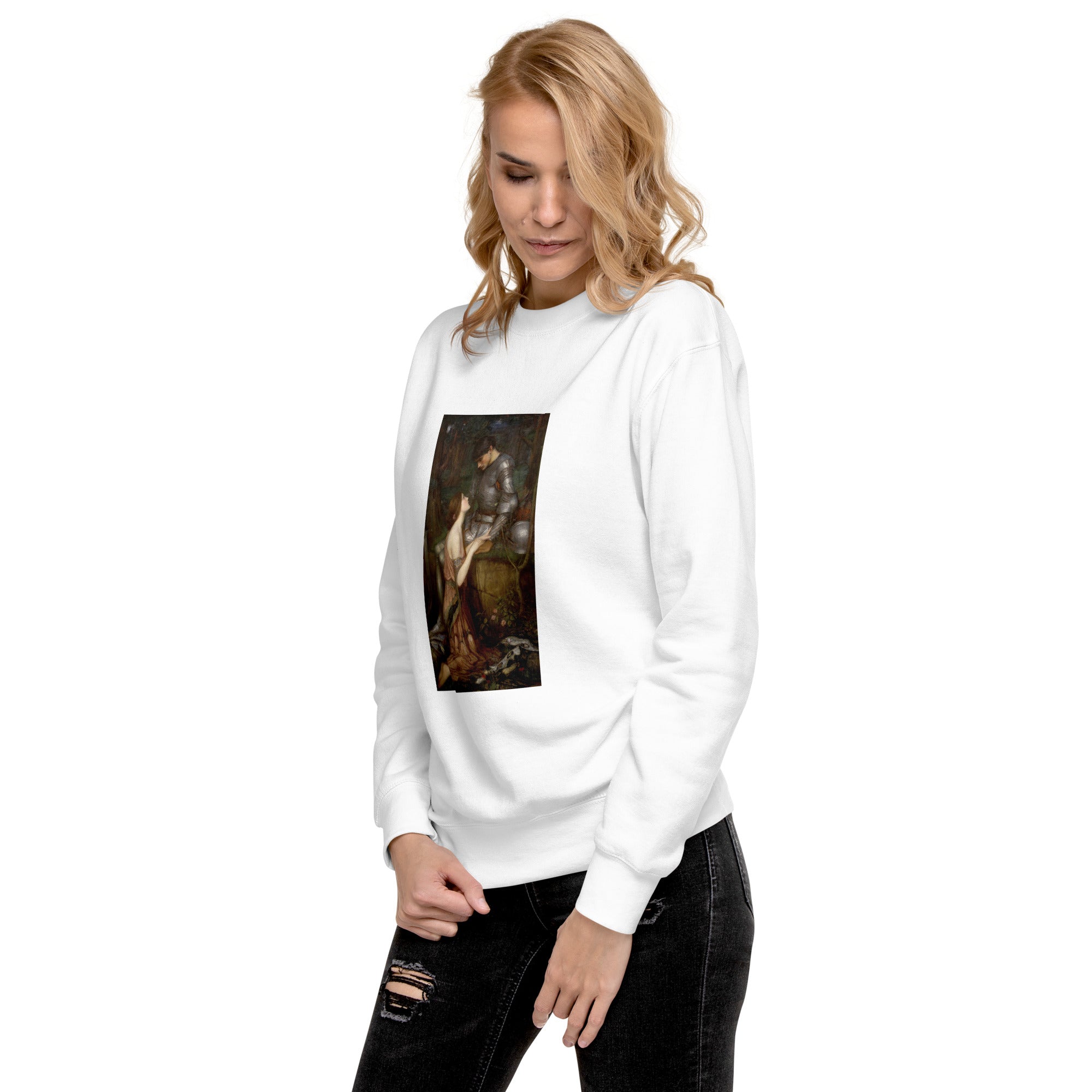 Sweatshirt mit berühmtem Gemälde „Lamia“ von John William Waterhouse, Premium-Unisex-Sweatshirt