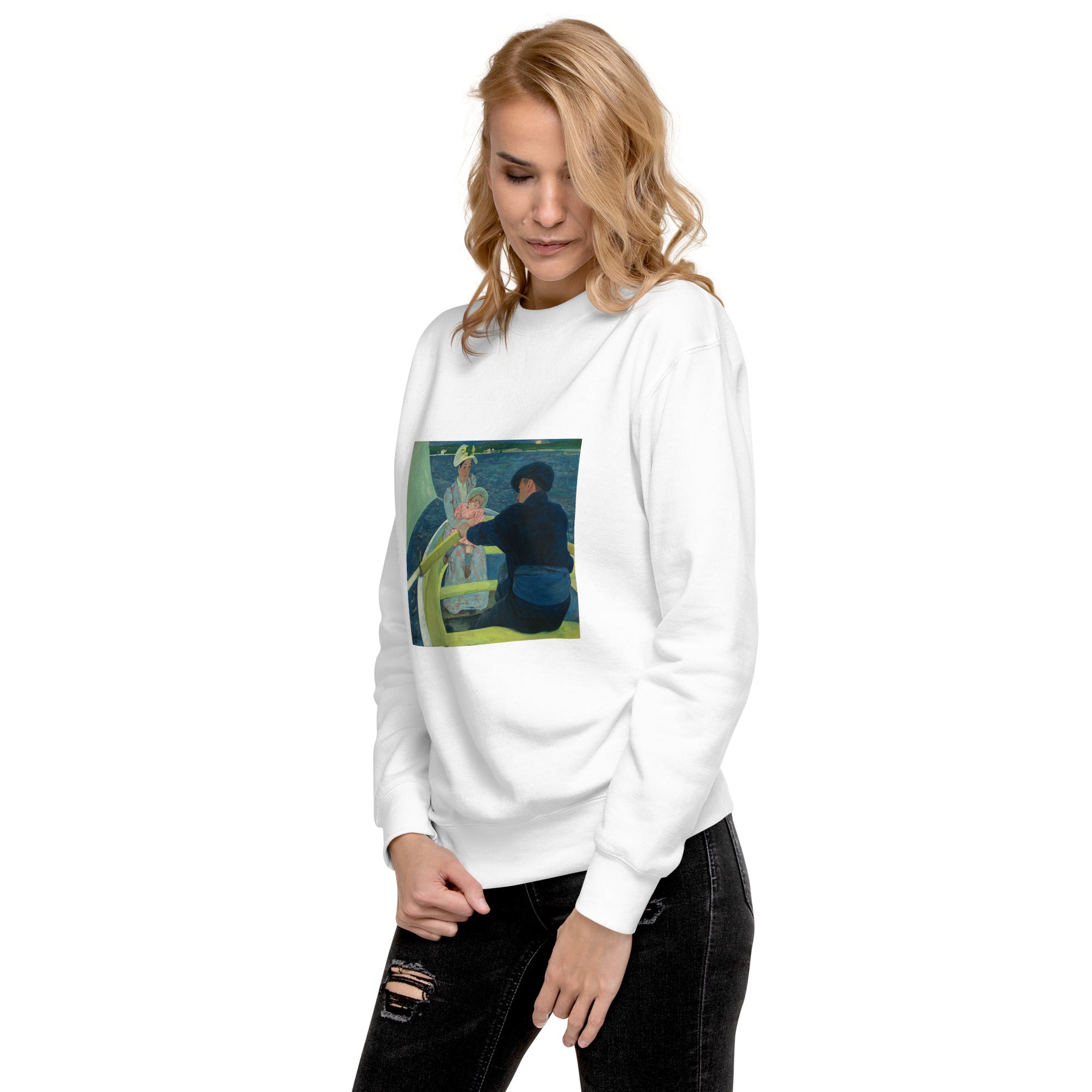 Sweatshirt mit berühmtem Gemälde „The Boating Party“ von Mary Cassatt | Premium-Sweatshirt für Unisex