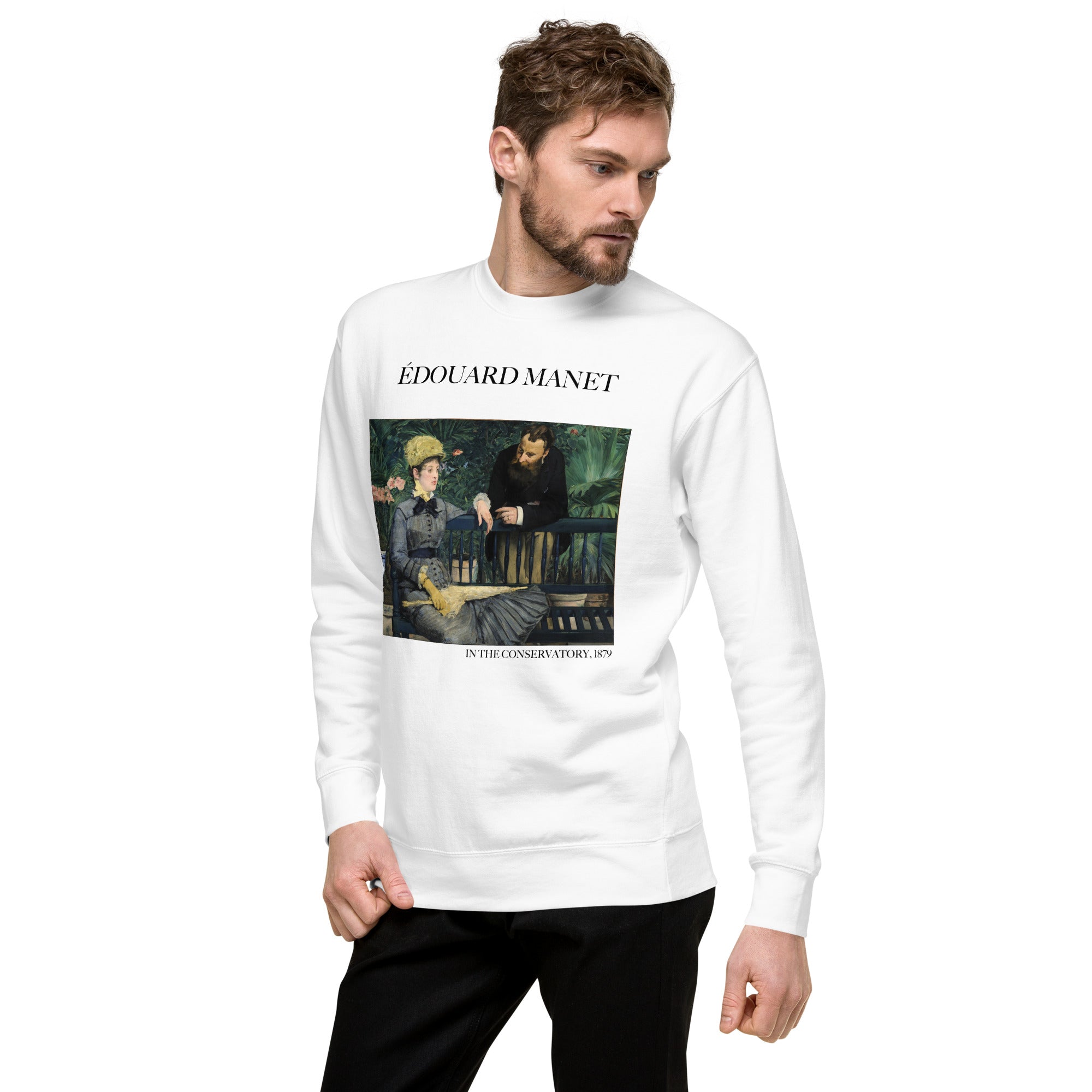 Édouard Manet 'In the Conservatory' Famous Painting Sweatshirt | Unisex Premium Sweatshirt