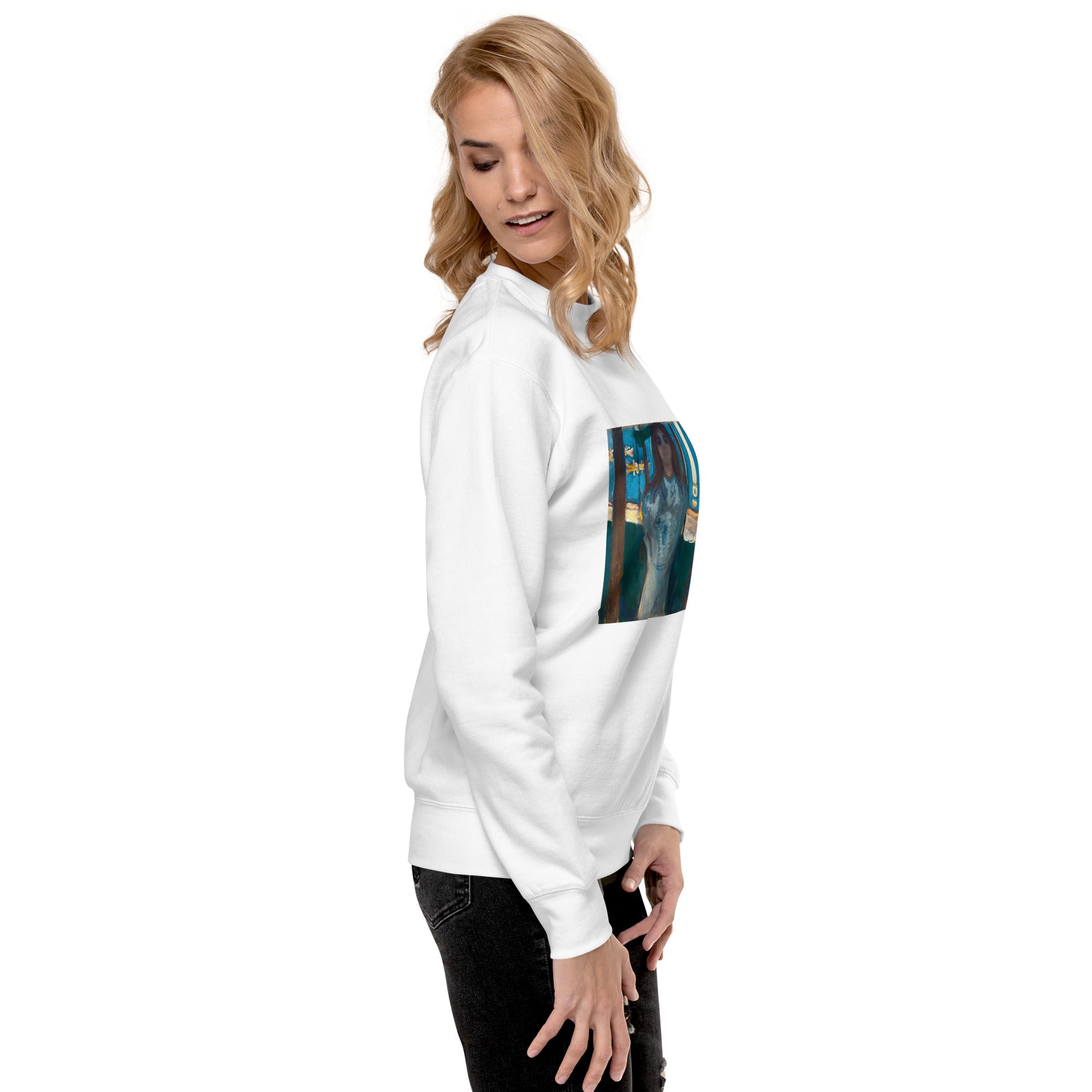 Edvard Munch 'The Voice, Summer Night' Famous Painting Sweatshirt | Unisex Premium Sweatshirt