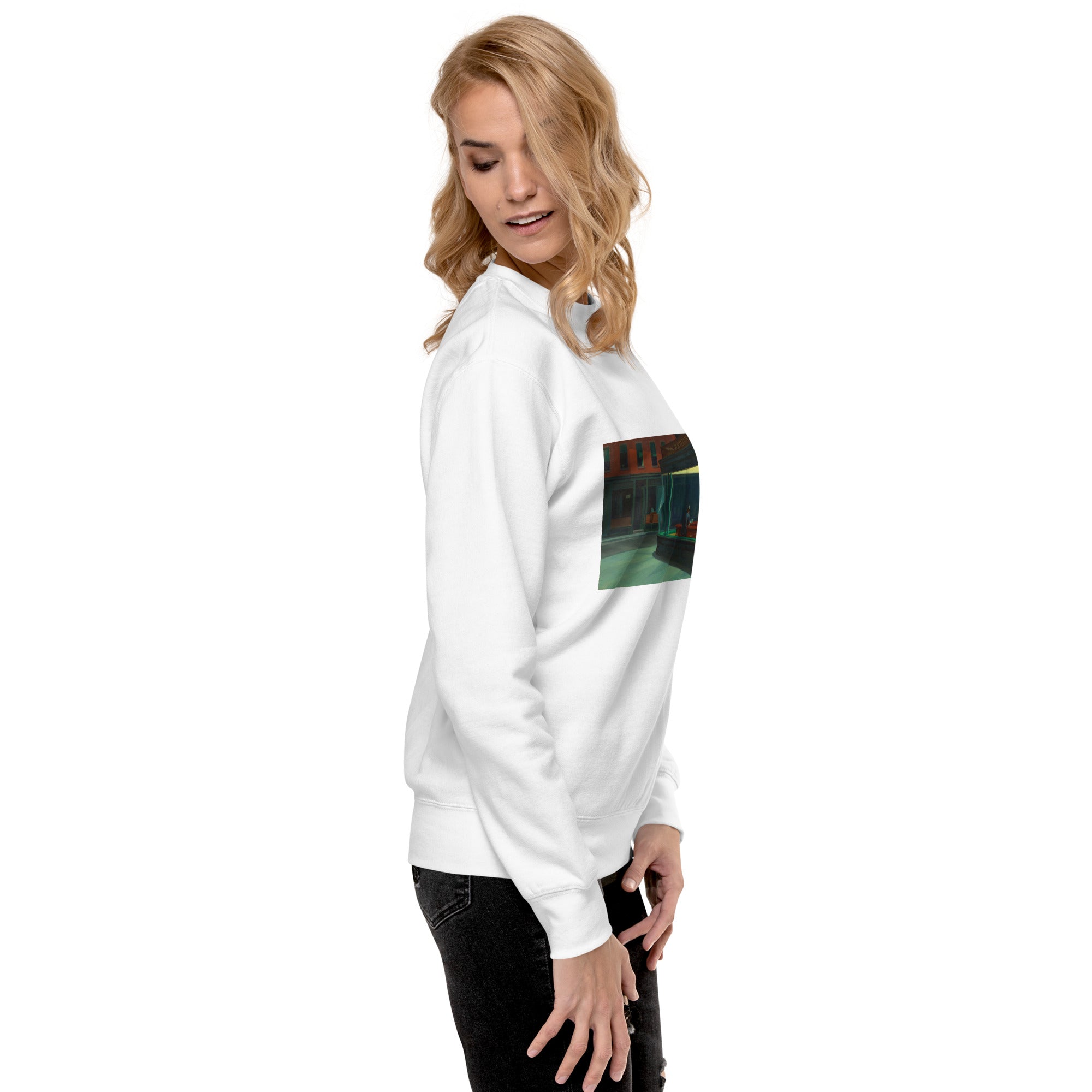 Edward Hopper 'Nighthawks' Famous Painting Sweatshirt | Unisex Premium Sweatshirt