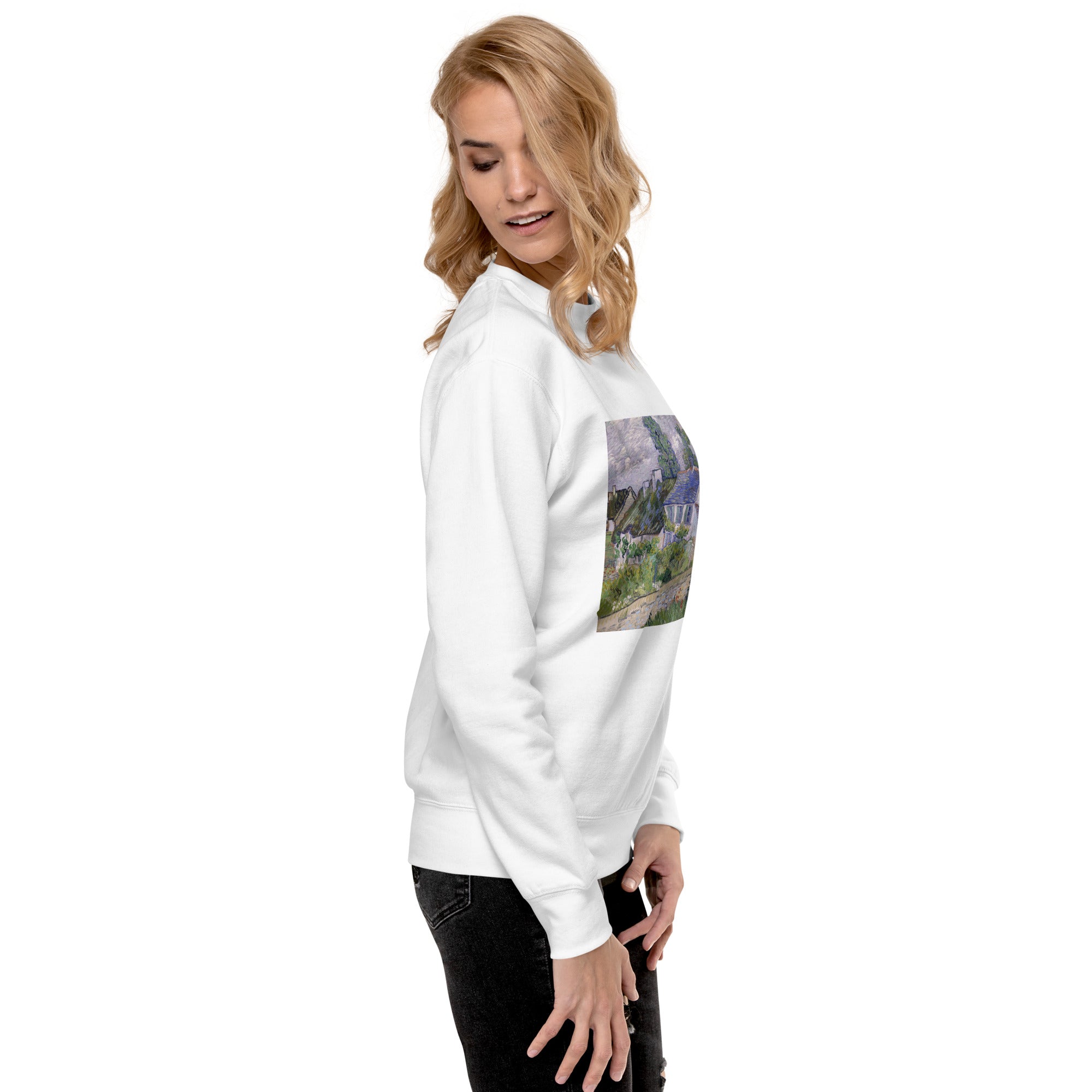 Sweatshirt mit berühmtem Gemälde „Häuser bei Auvers“ von Vincent van Gogh | Premium-Sweatshirt für Unisex