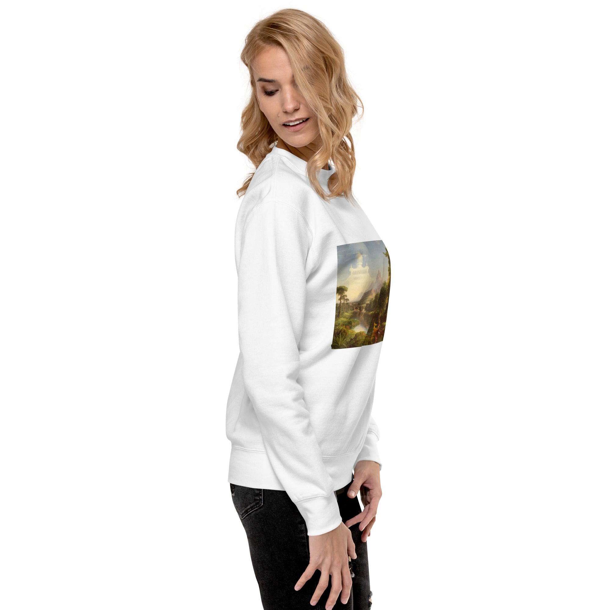 Sweatshirt mit berühmtem Gemälde „The Voyage of Life: Youth“ von Thomas Cole | Premium-Sweatshirt für Unisex