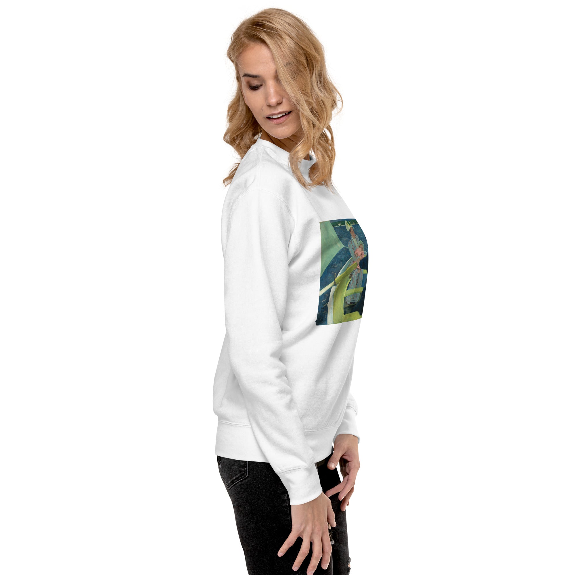 Sweatshirt mit berühmtem Gemälde „The Boating Party“ von Mary Cassatt | Premium-Sweatshirt für Unisex