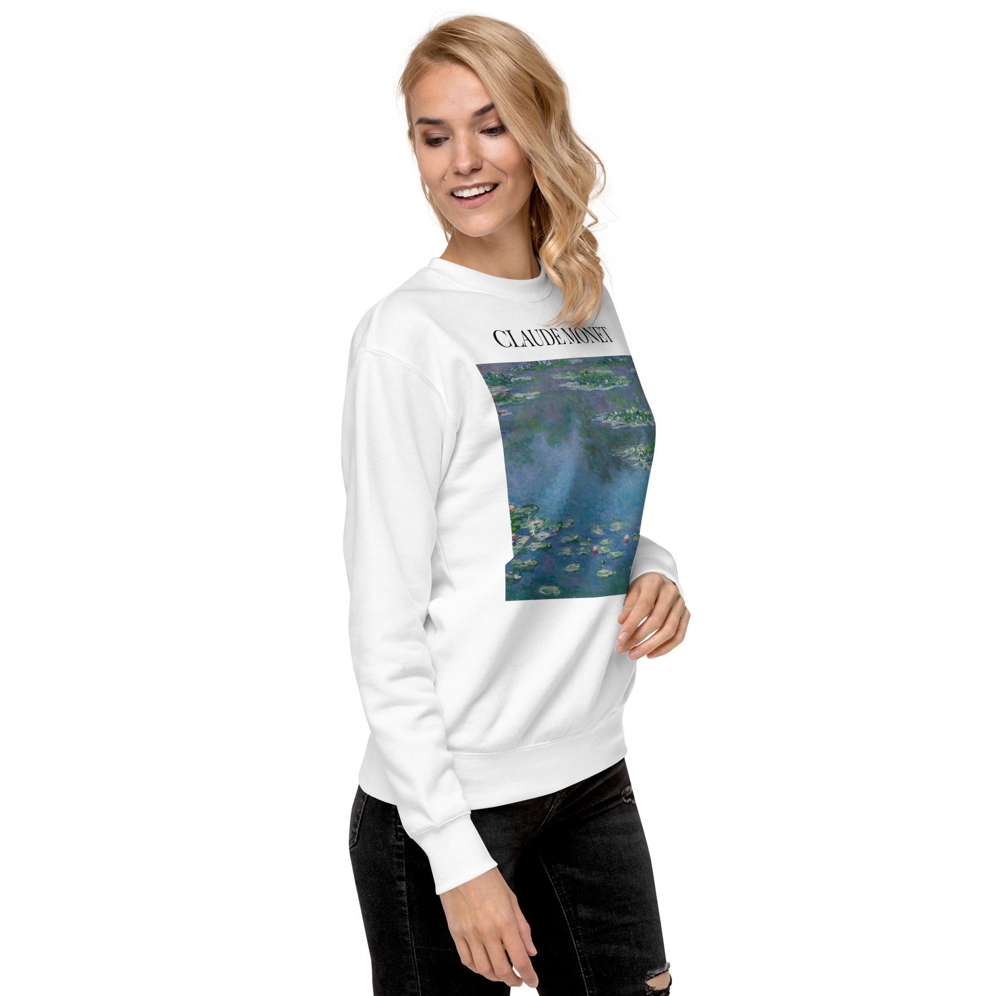 Claude Monet 'Water Lilies' Famous Painting Sweatshirt | Unisex Premium Sweatshirt