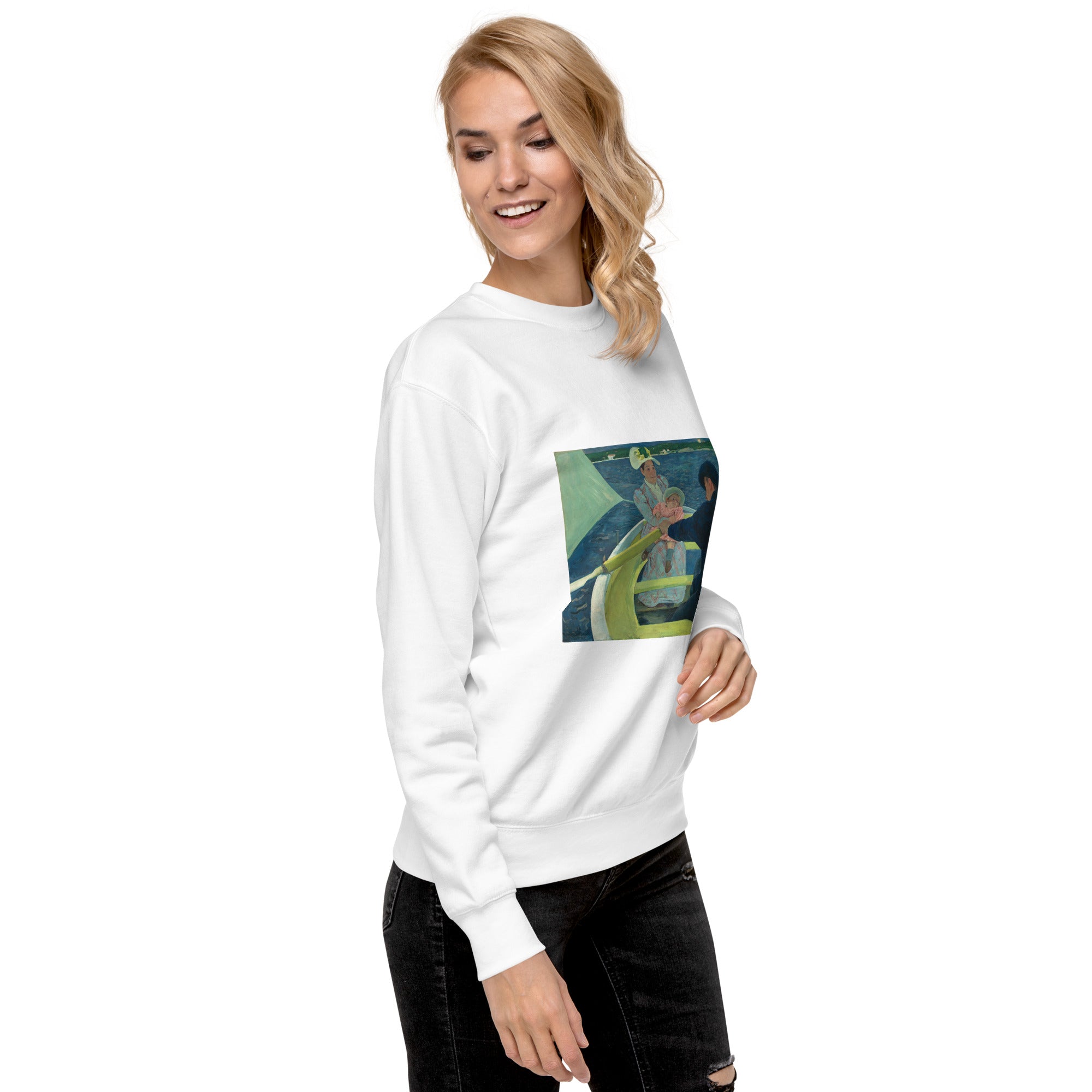 Sweatshirt mit berühmtem Gemälde „The Boating Party“ von Mary Cassatt | Premium-Sweatshirt für Unisex