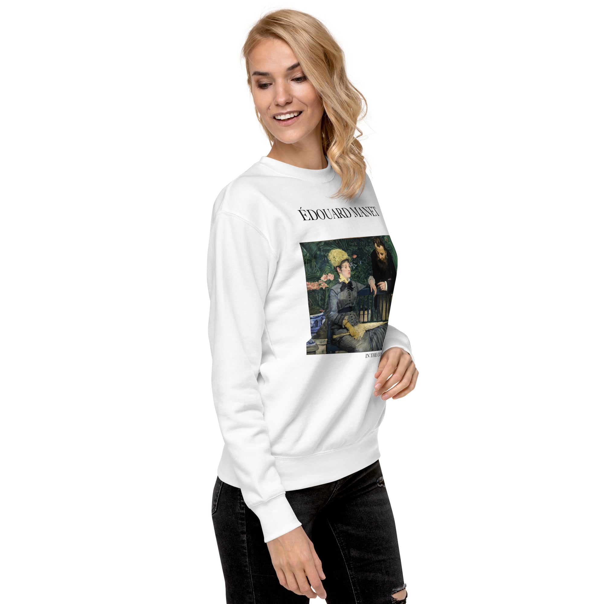 Édouard Manet 'In the Conservatory' Famous Painting Sweatshirt | Unisex Premium Sweatshirt