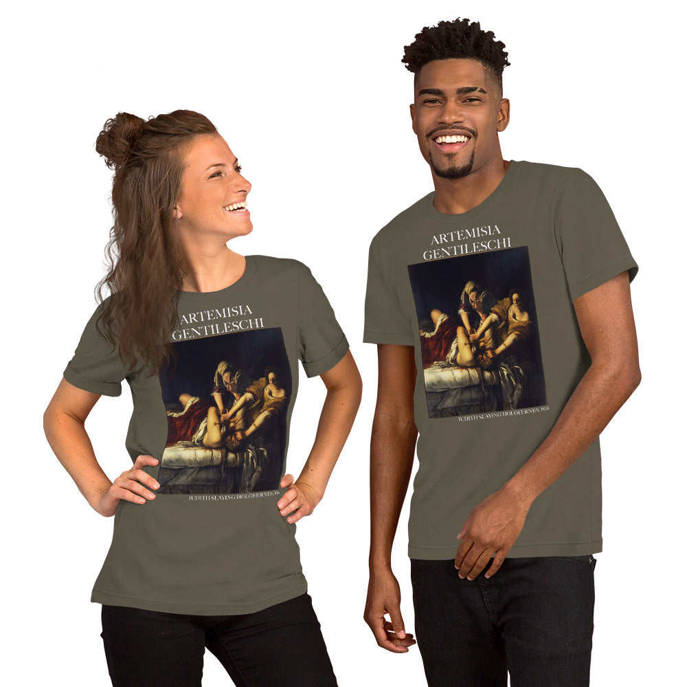 Artemisia Gentileschi T-Shirt mit berühmtem Gemälde „Judith erschlägt Holofernes“ | Unisex-T-Shirt im klassischen Kunststil