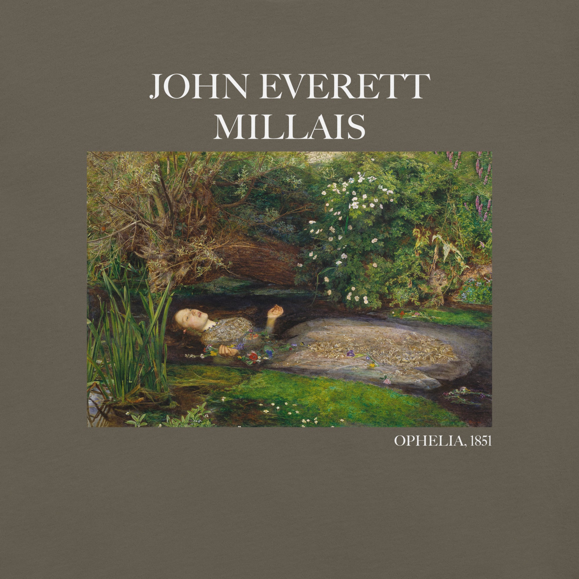 John Everett Millais 'Ophelia' Famous Painting T-Shirt | Unisex Classic Art Tee