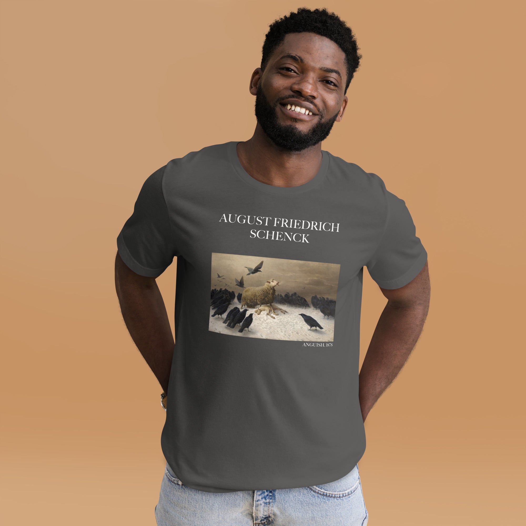 August Friedrich Schenck 'Anguish' Berühmtes Gemälde T-Shirt | Unisex Klassisches Kunst-T-Shirt