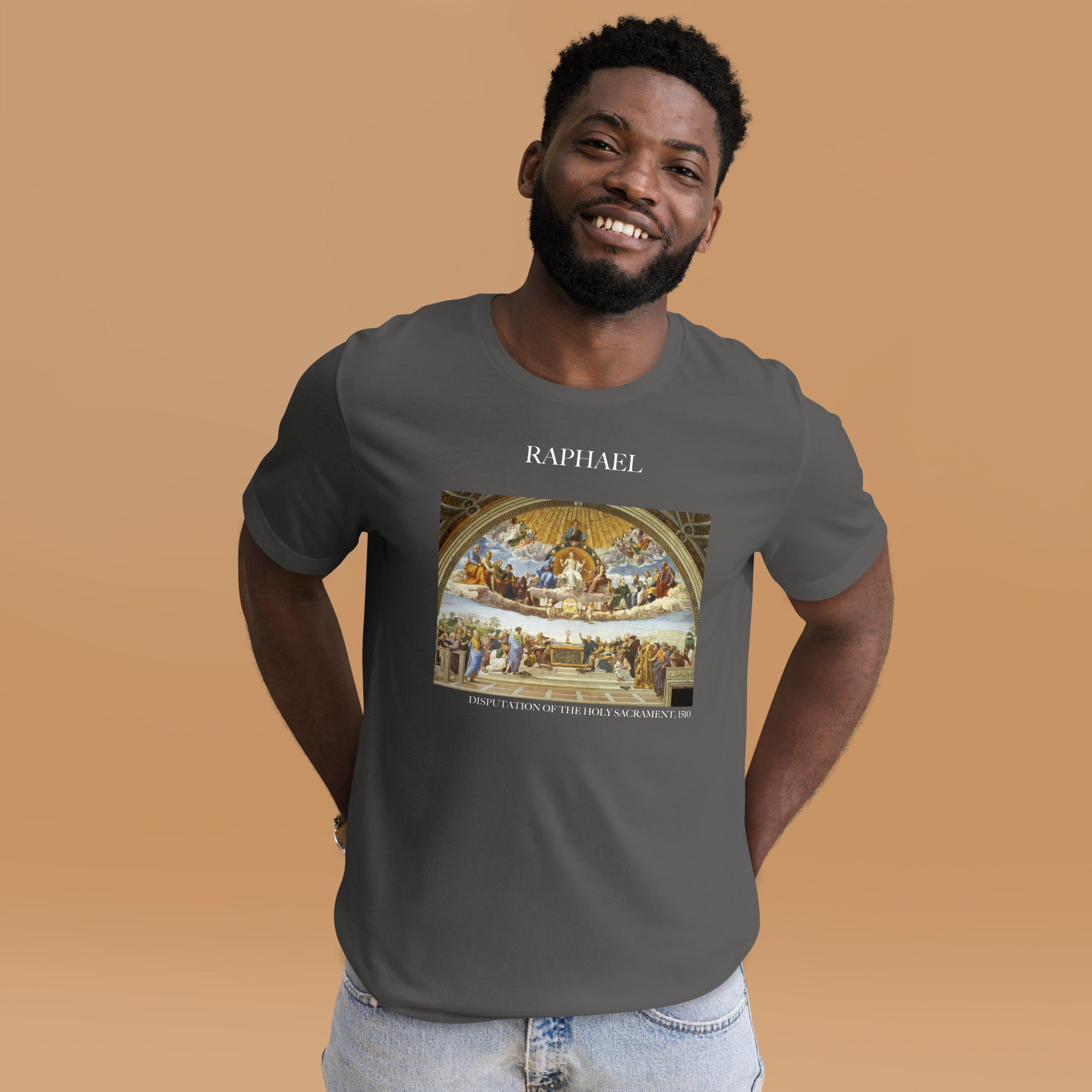 Raphael 'Disputation des Heiligen Abendmahls' Berühmtes Gemälde T-Shirt | Unisex Klassisches Kunst-T-Shirt