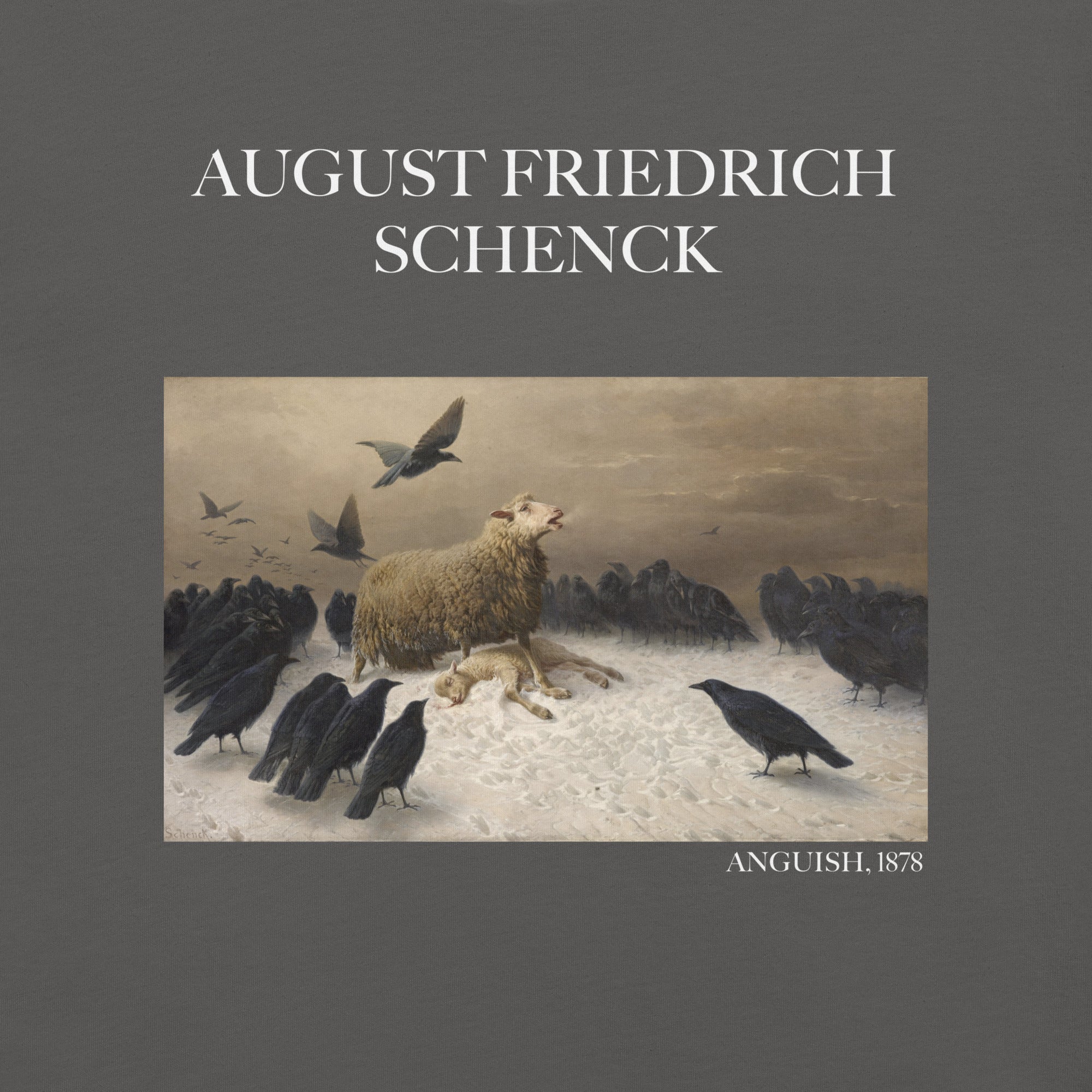 August Friedrich Schenck 'Anguish' Berühmtes Gemälde T-Shirt | Unisex Klassisches Kunst-T-Shirt