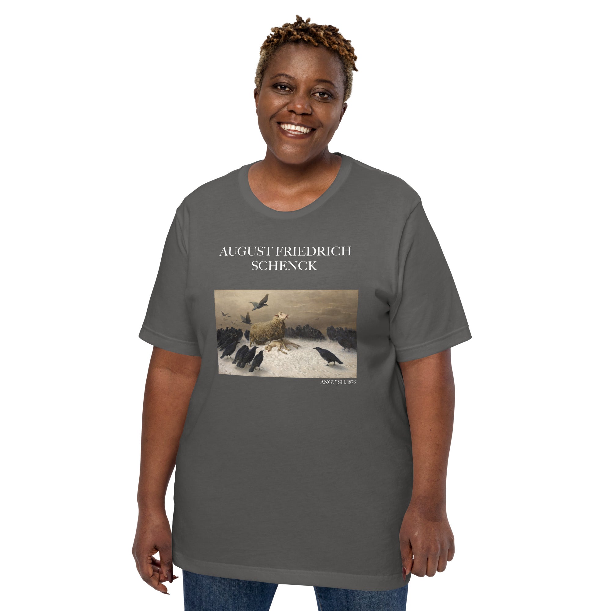 August Friedrich Schenck 'Anguish' Berühmtes Gemälde T-Shirt | Unisex Klassisches Kunst-T-Shirt