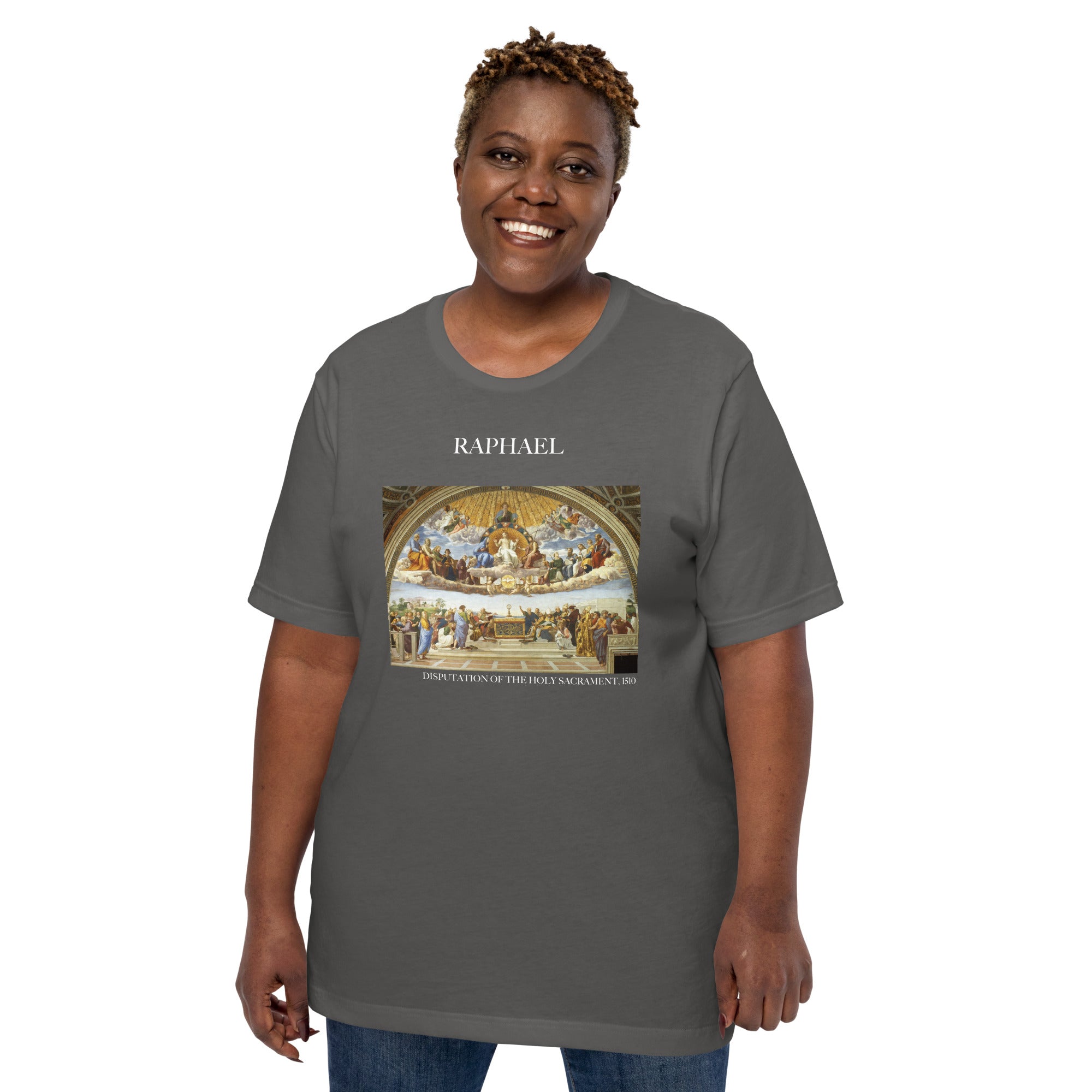 Raphael 'Disputation des Heiligen Abendmahls' Berühmtes Gemälde T-Shirt | Unisex Klassisches Kunst-T-Shirt