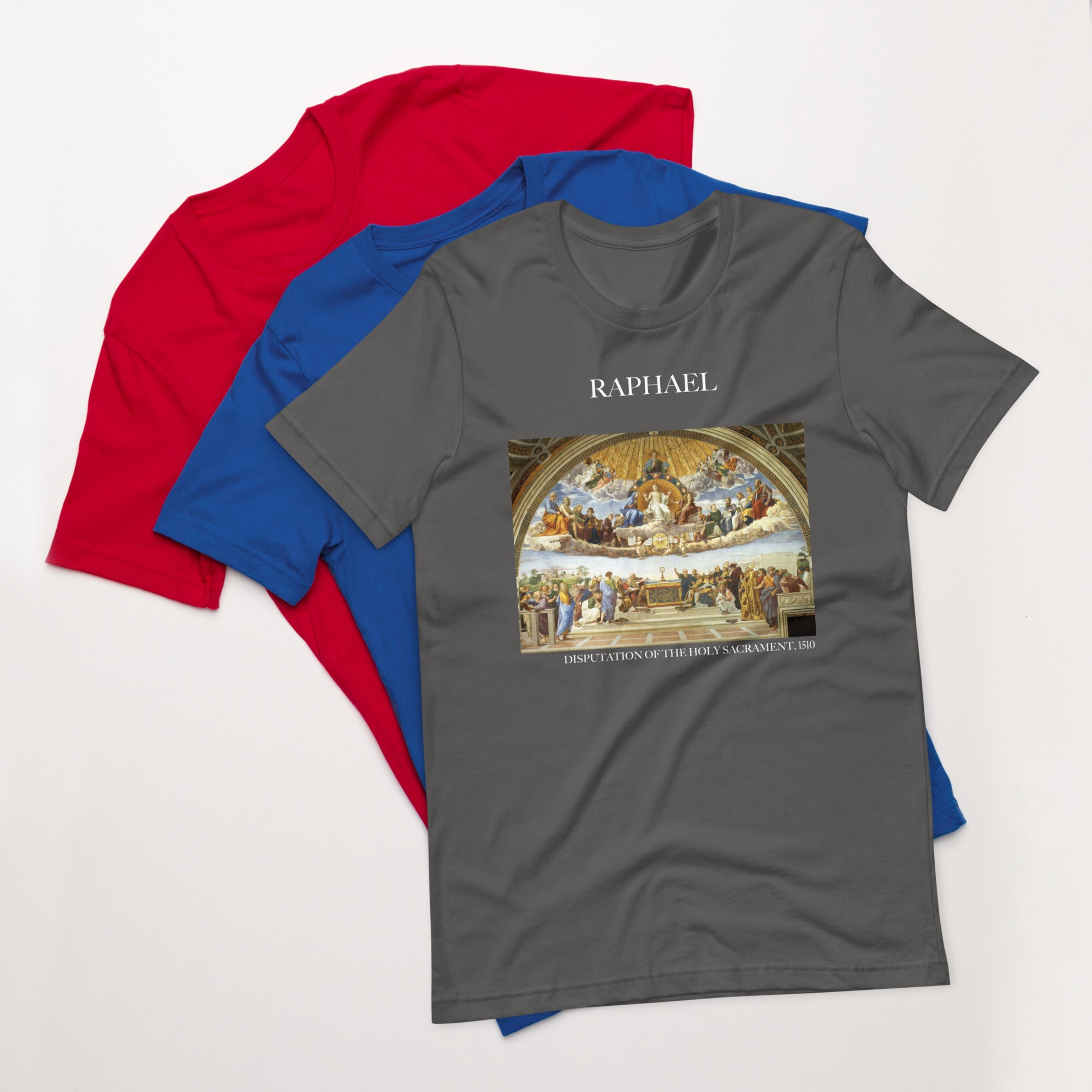 Raphael 'Disputation des Heiligen Abendmahls' Berühmtes Gemälde T-Shirt | Unisex Klassisches Kunst-T-Shirt