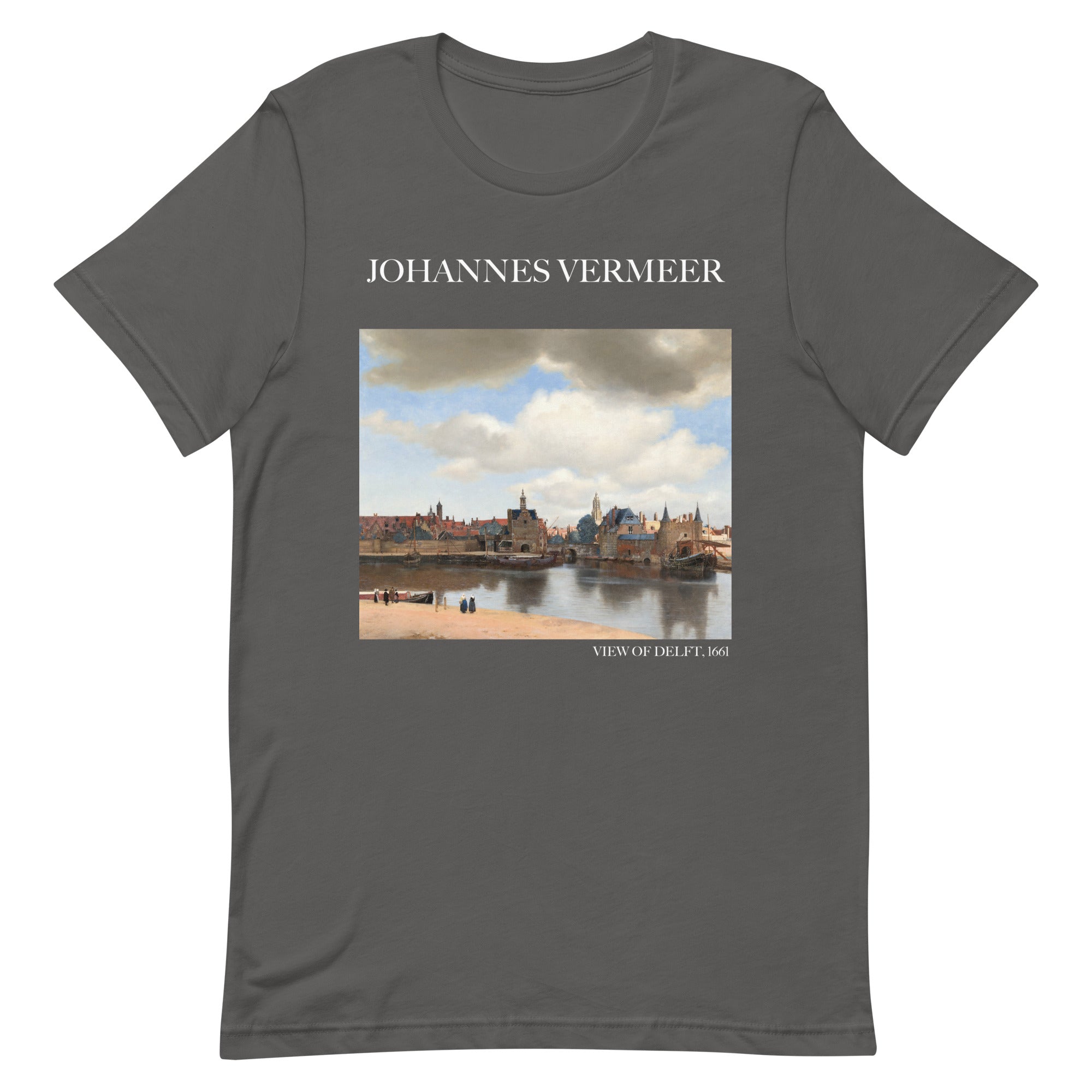 Johannes Vermeer 'Blick auf Delft' Berühmtes Gemälde T-Shirt | Unisex Klassisches Kunst-T-Shirt