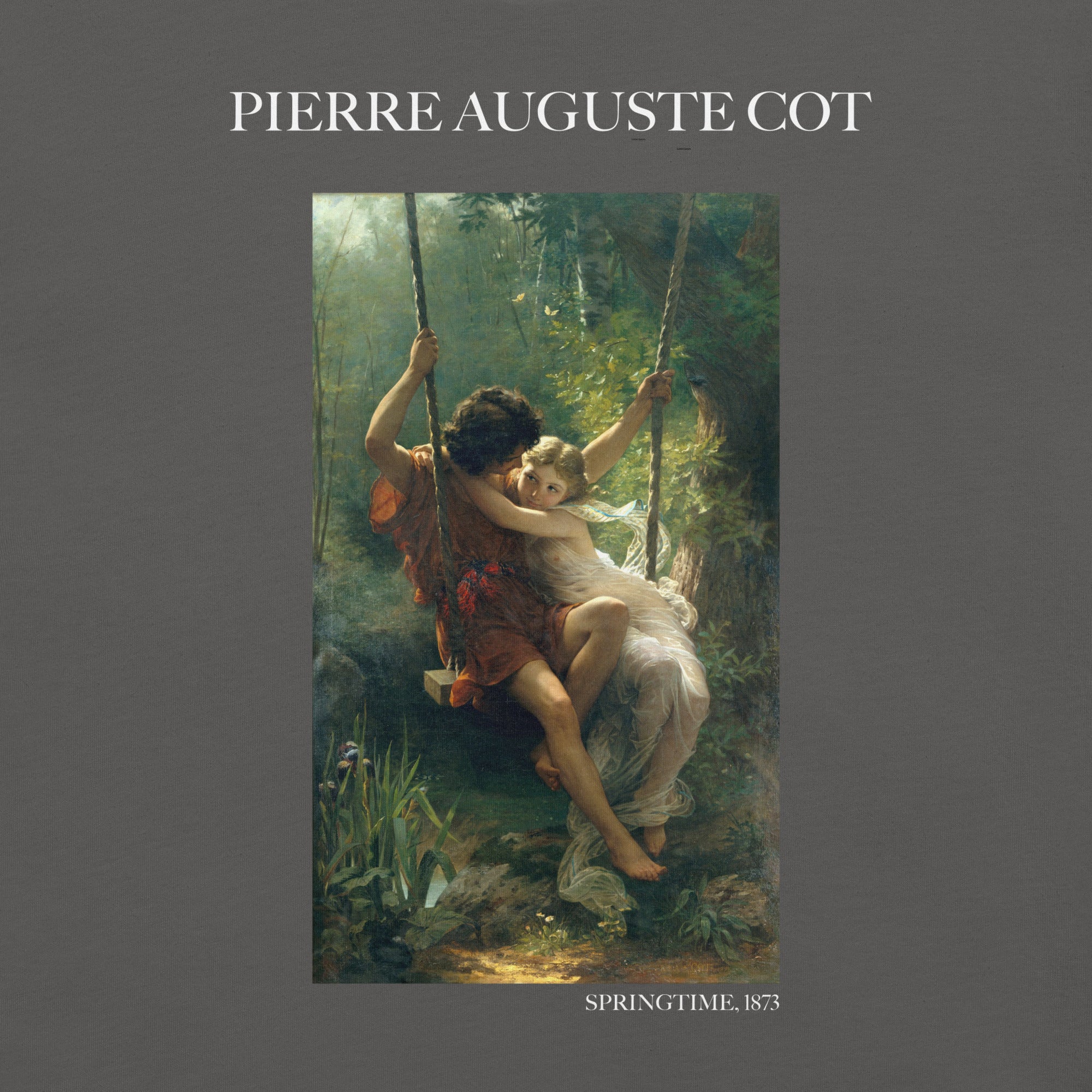 Pierre Auguste Cot 'Frühling' berühmtes Gemälde T-Shirt | Unisex klassisches Kunst-T-Shirt