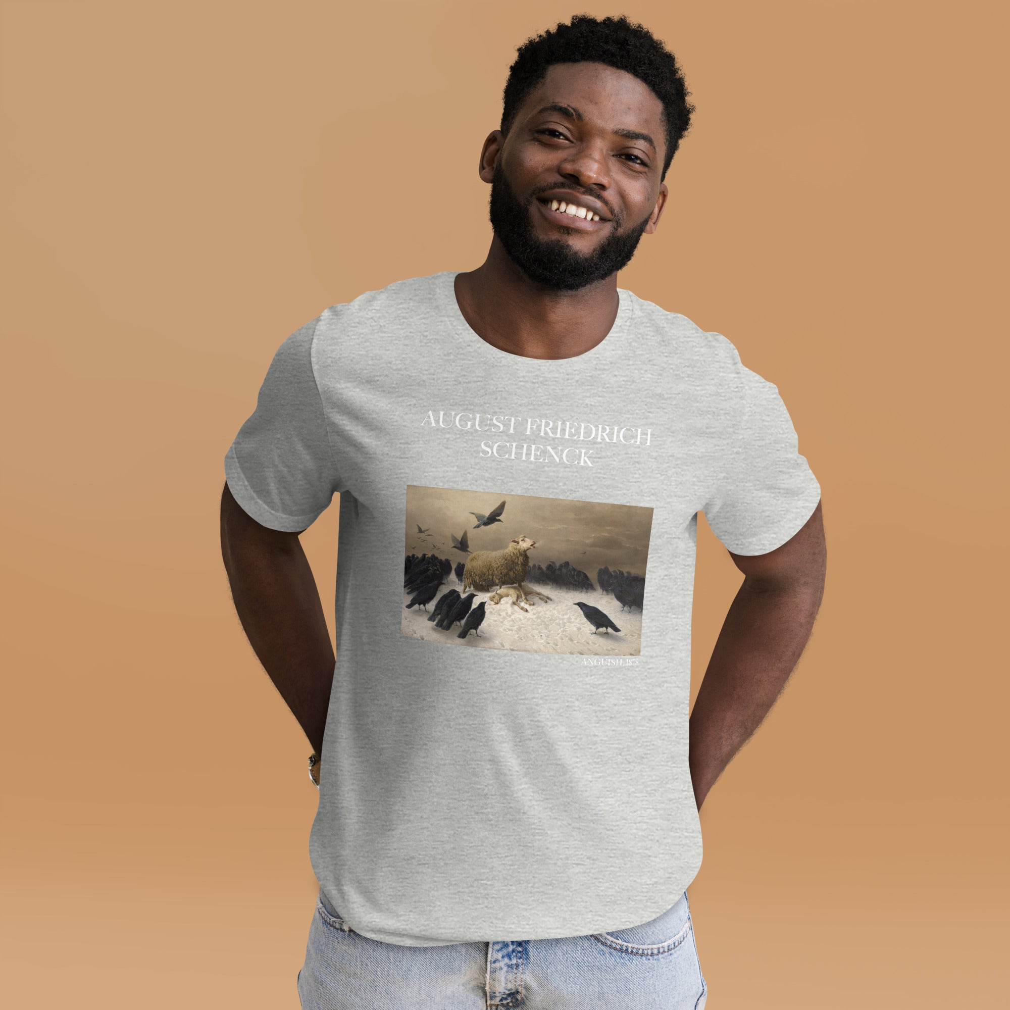 August Friedrich Schenck 'Anguish' Berühmtes Gemälde T-Shirt | Unisex Klassisches Kunst-T-Shirt