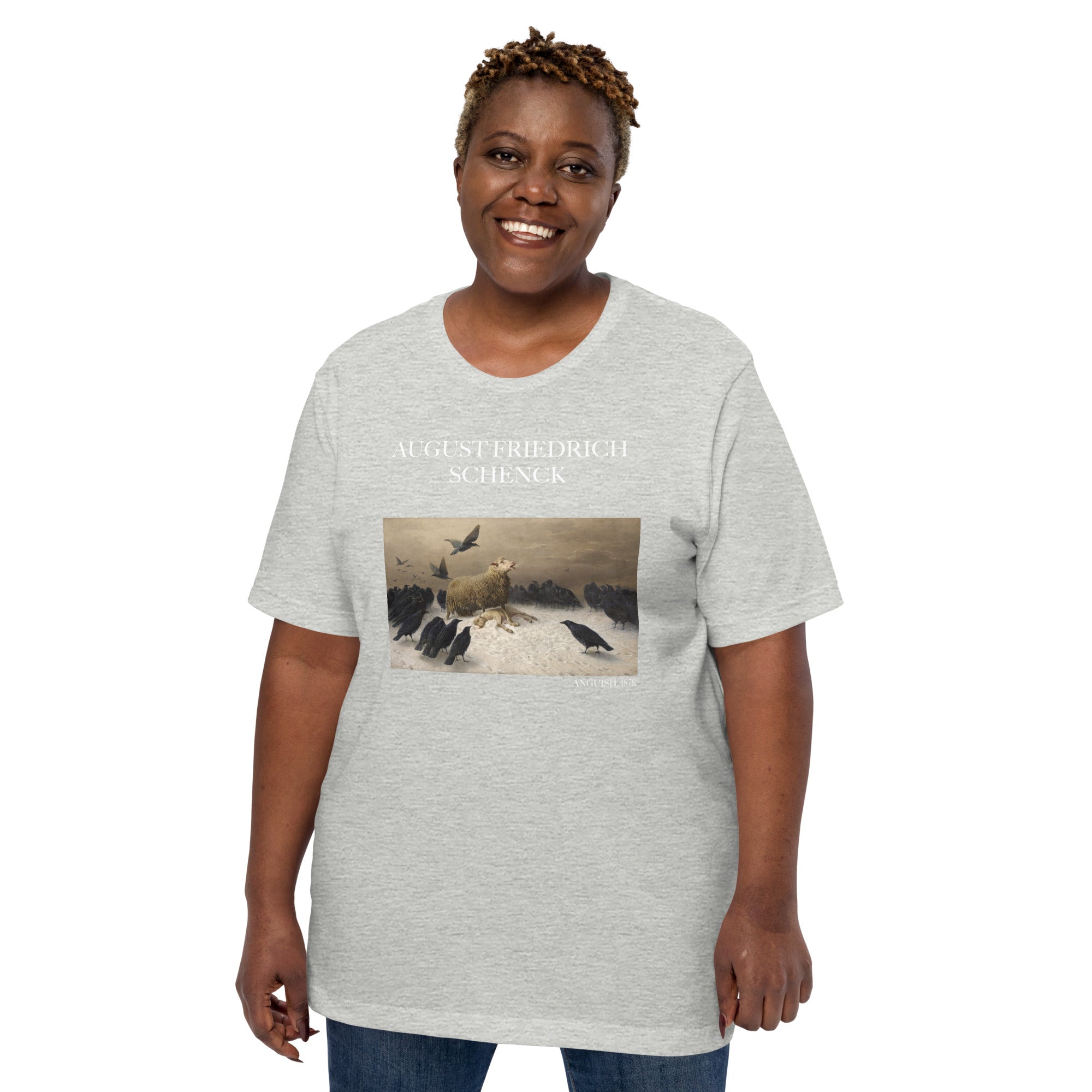 August Friedrich Schenck 'Anguish' Berühmtes Gemälde T-Shirt | Unisex Klassisches Kunst-T-Shirt