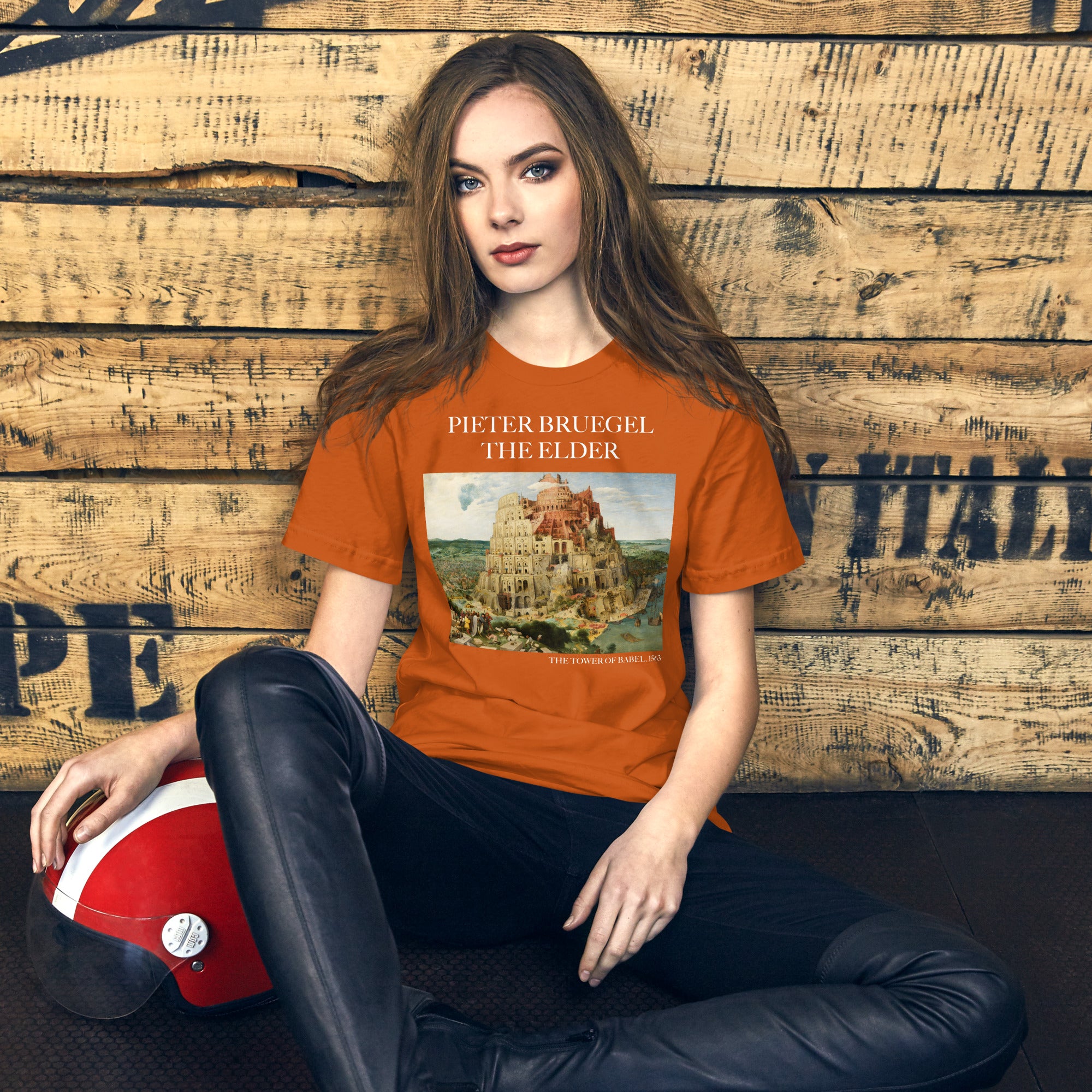 Pieter Bruegel der Ältere 'Der Turm von Babel' Berühmtes Gemälde T-Shirt | Unisex Klassisches Kunst T-Shirt