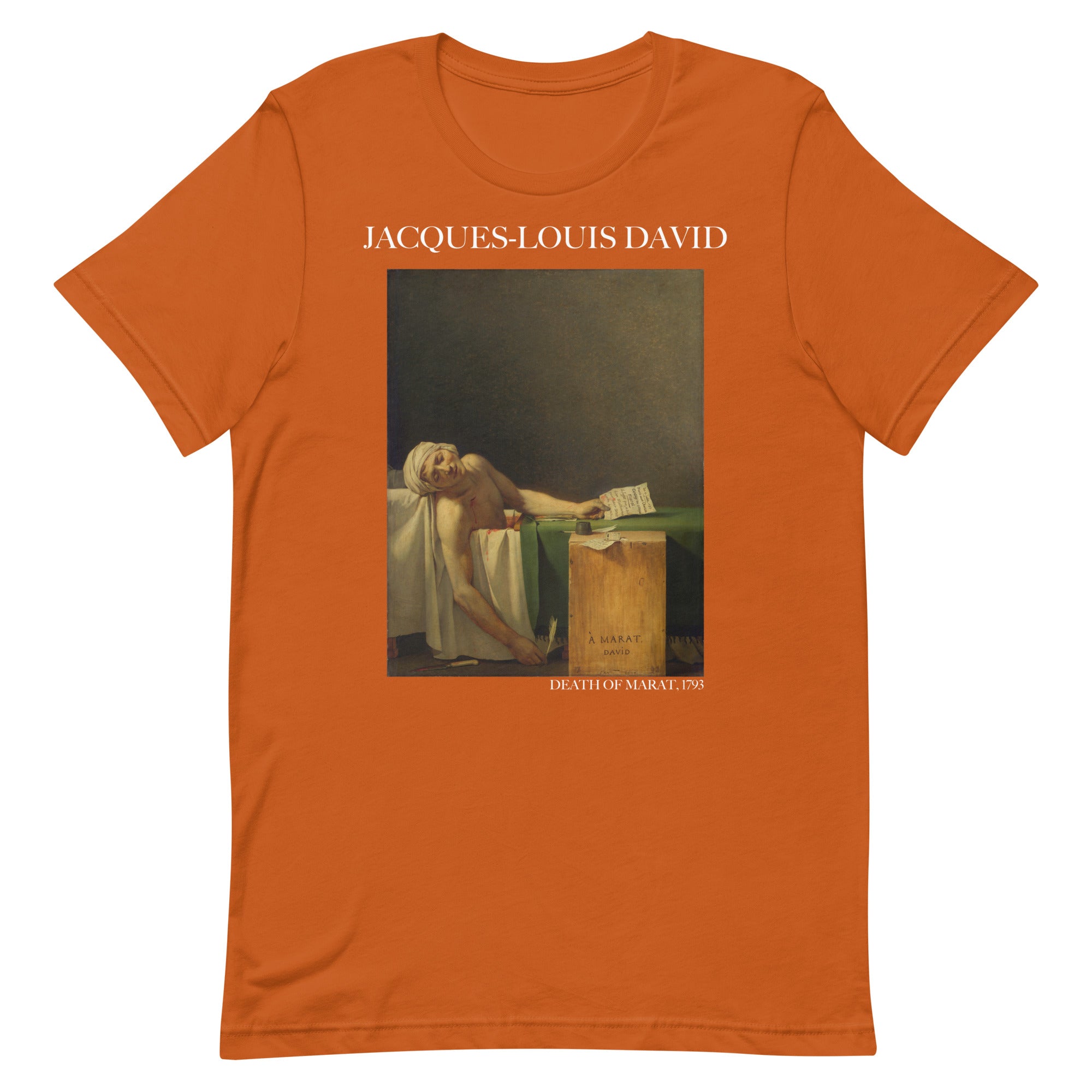 Jacques-Louis David T-Shirt mit berühmtem Gemälde „Der Tod des Marat“ | Unisex-T-Shirt mit klassischer Kunst