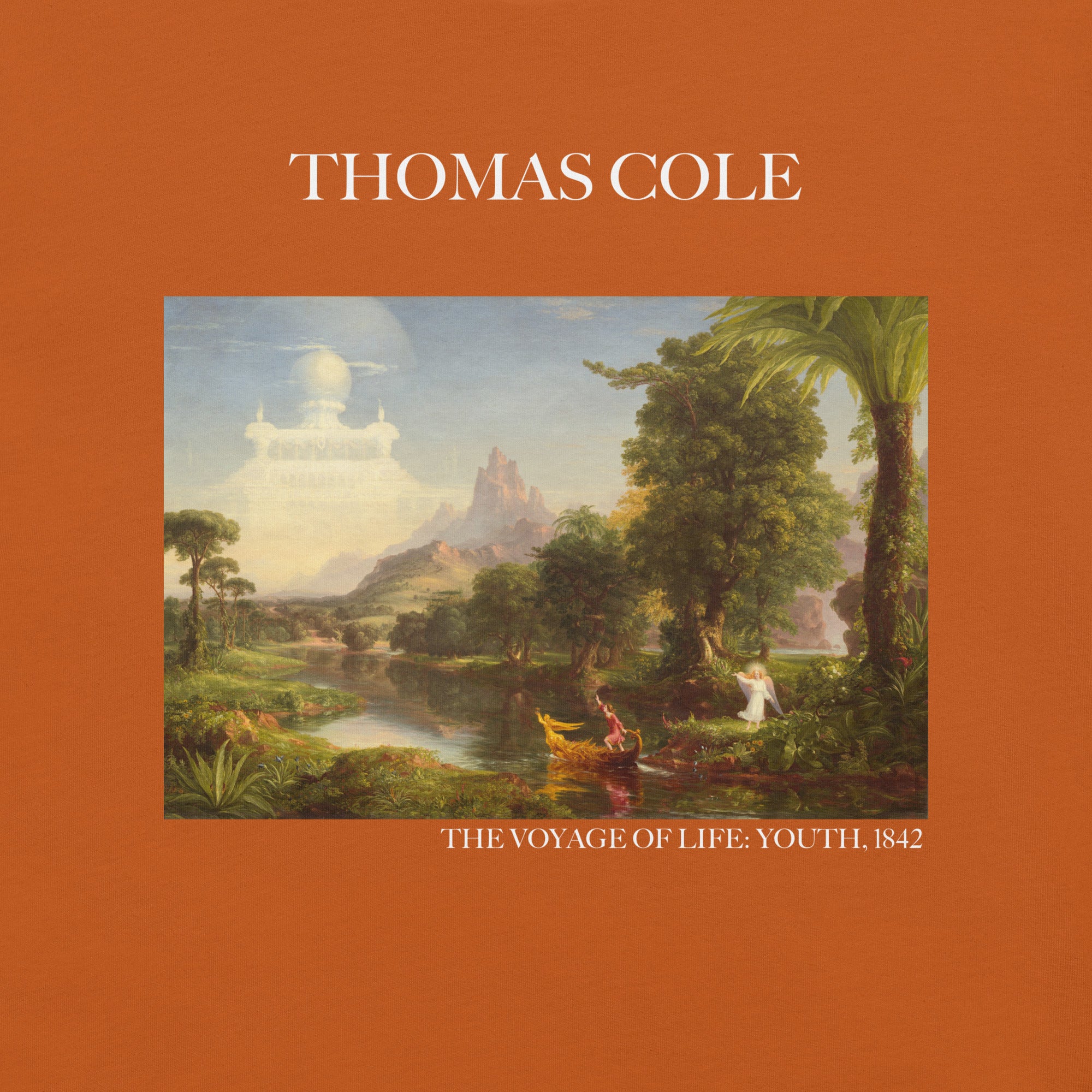 Thomas Cole 'The Voyage of Life: Youth' Famous Painting T-Shirt | Unisex Classic Art Tee