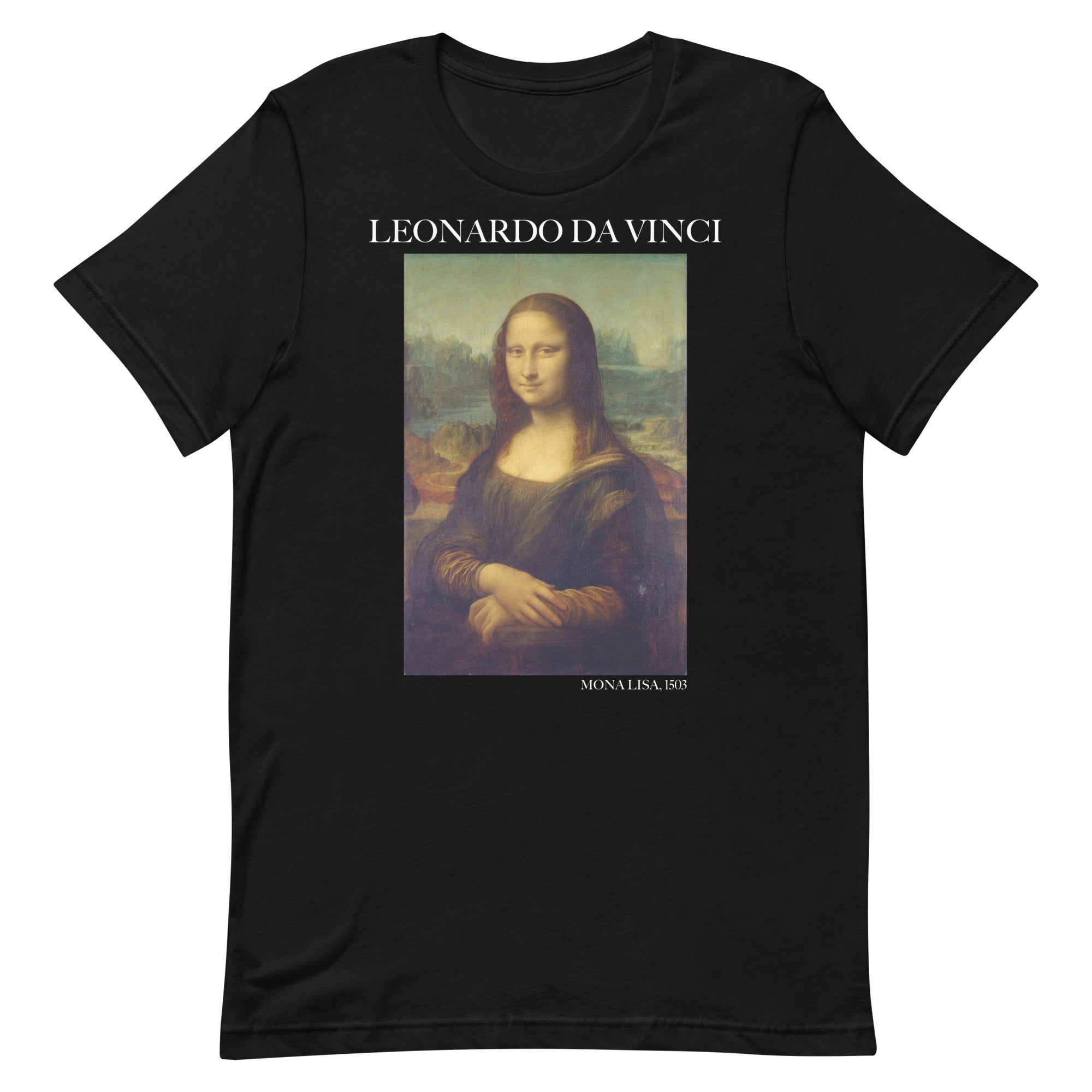 Leonardo da Vinci Mona Lisa berühmtes Gemälde T-Shirt | Unisex klassisches Kunst-T-Shirt