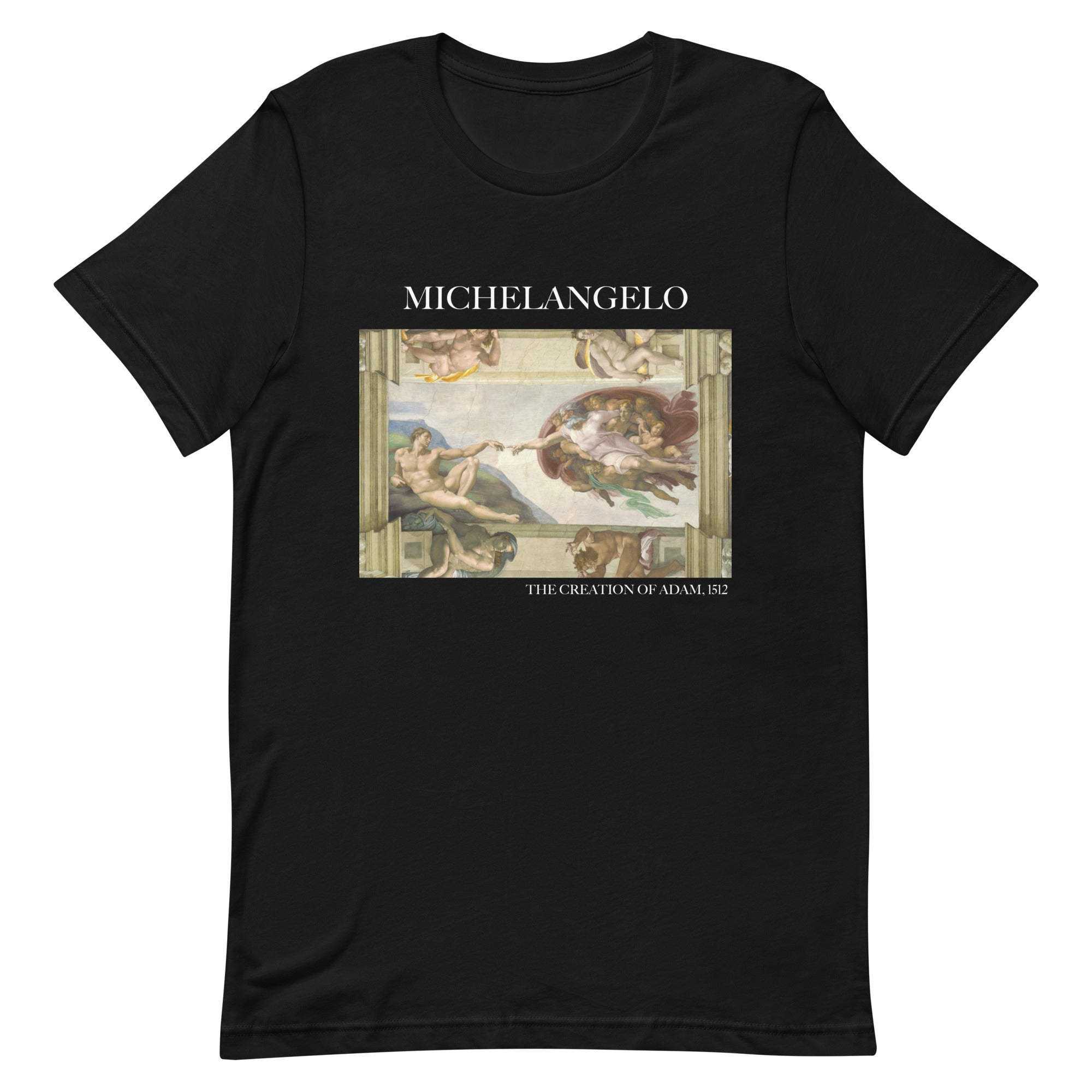 Michelangelo T-Shirt „Die Erschaffung Adams“, berühmtes Gemälde, Unisex, klassisches Kunst-T-Shirt