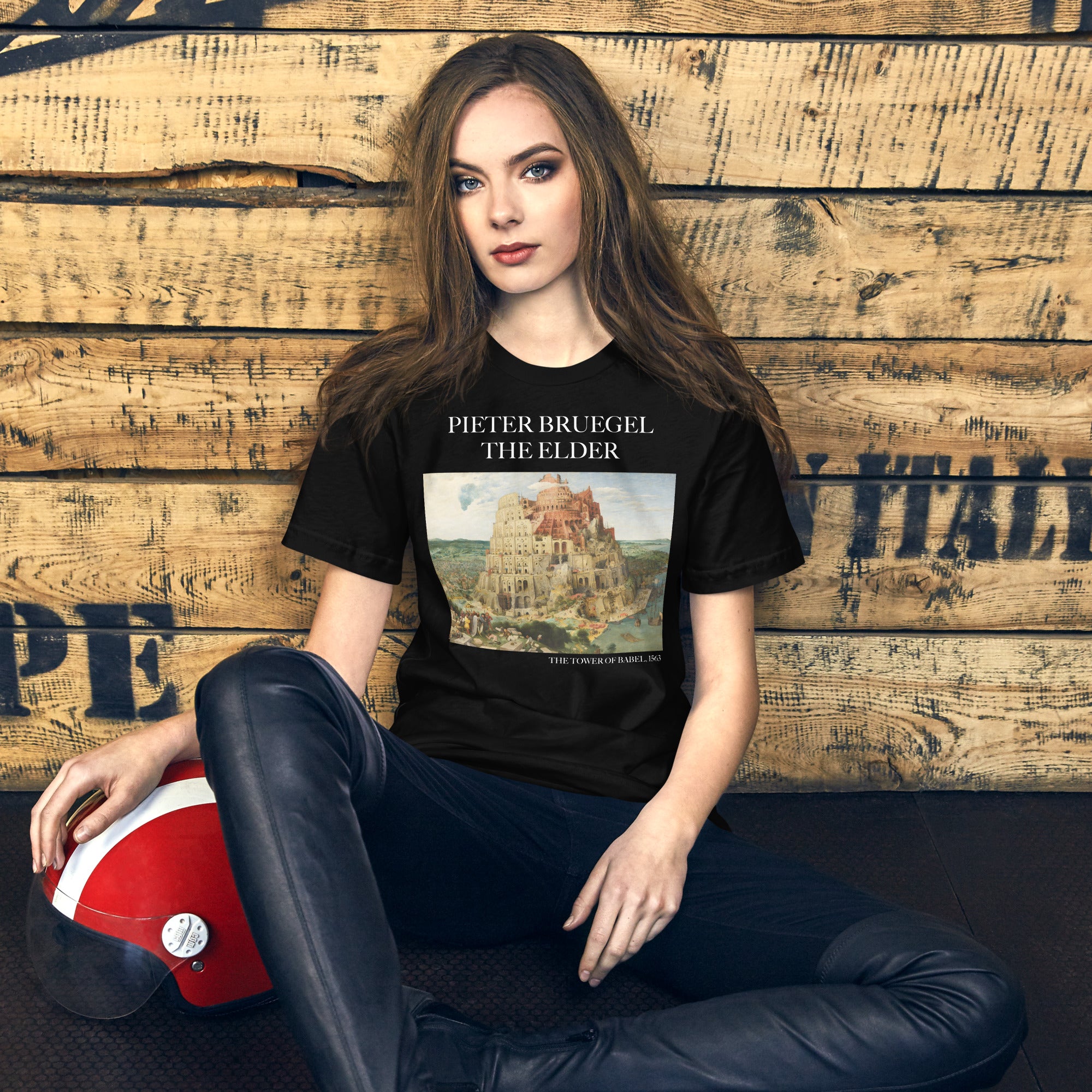 Pieter Bruegel der Ältere 'Der Turm von Babel' Berühmtes Gemälde T-Shirt | Unisex Klassisches Kunst T-Shirt