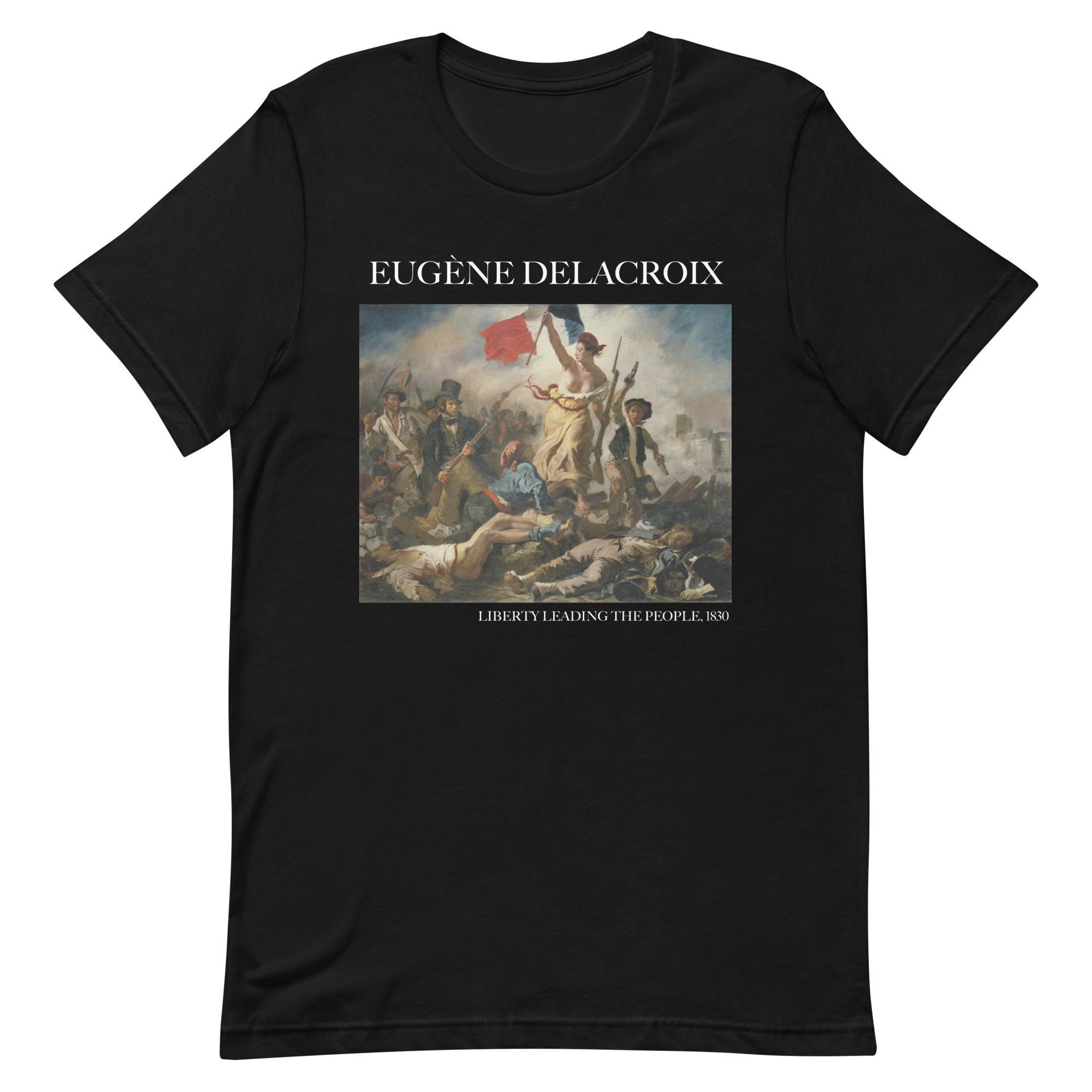 Eugène Delacroix 'Liberty Leading the People' Famous Painting T-Shirt | Unisex Classic Art Tee