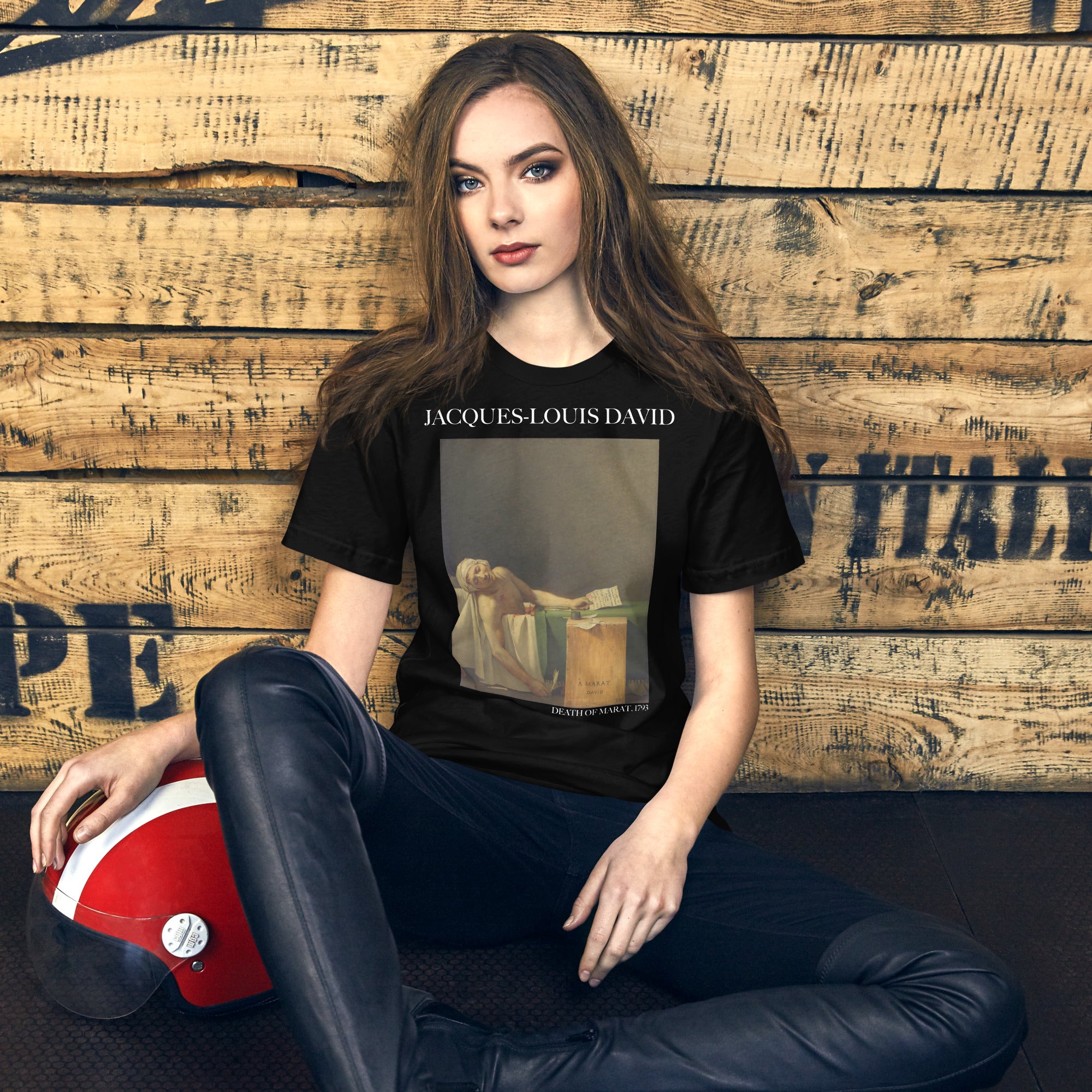 Jacques-Louis David T-Shirt mit berühmtem Gemälde „Der Tod des Marat“ | Unisex-T-Shirt mit klassischer Kunst