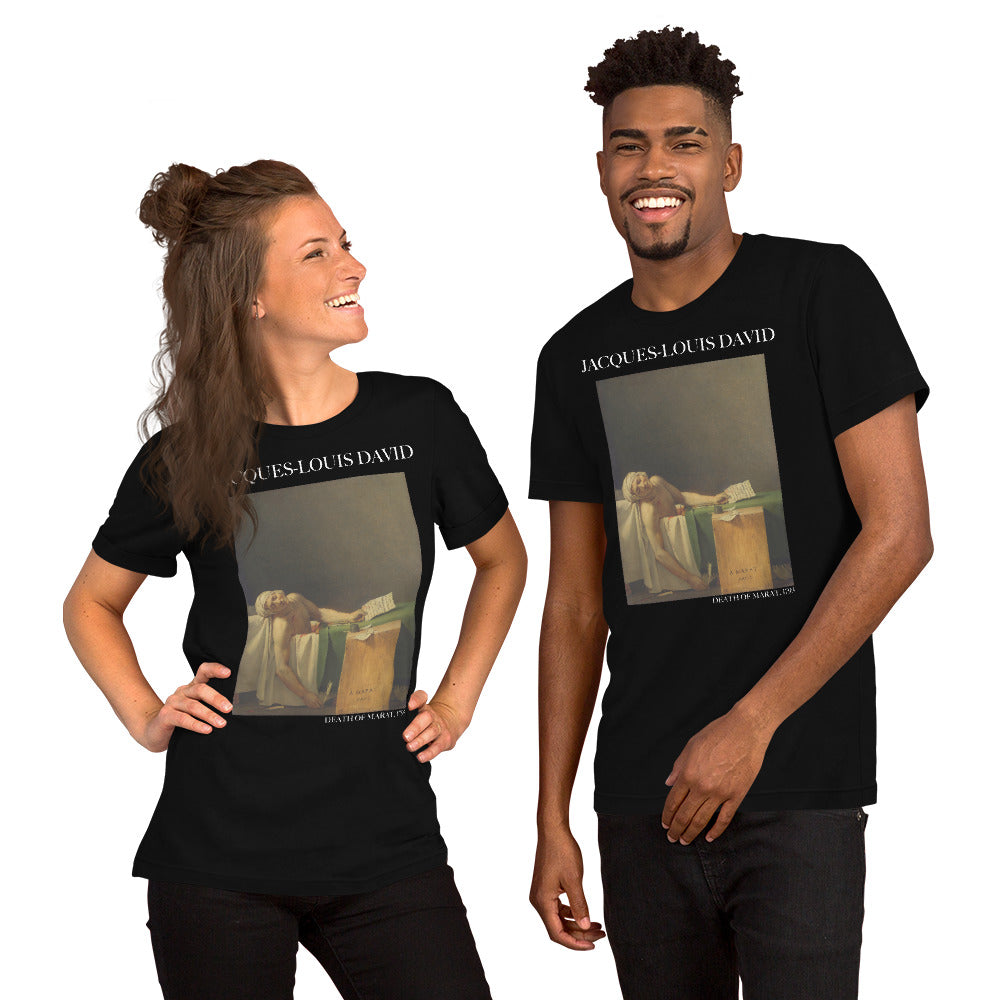 Jacques-Louis David T-Shirt mit berühmtem Gemälde „Der Tod des Marat“ | Unisex-T-Shirt mit klassischer Kunst