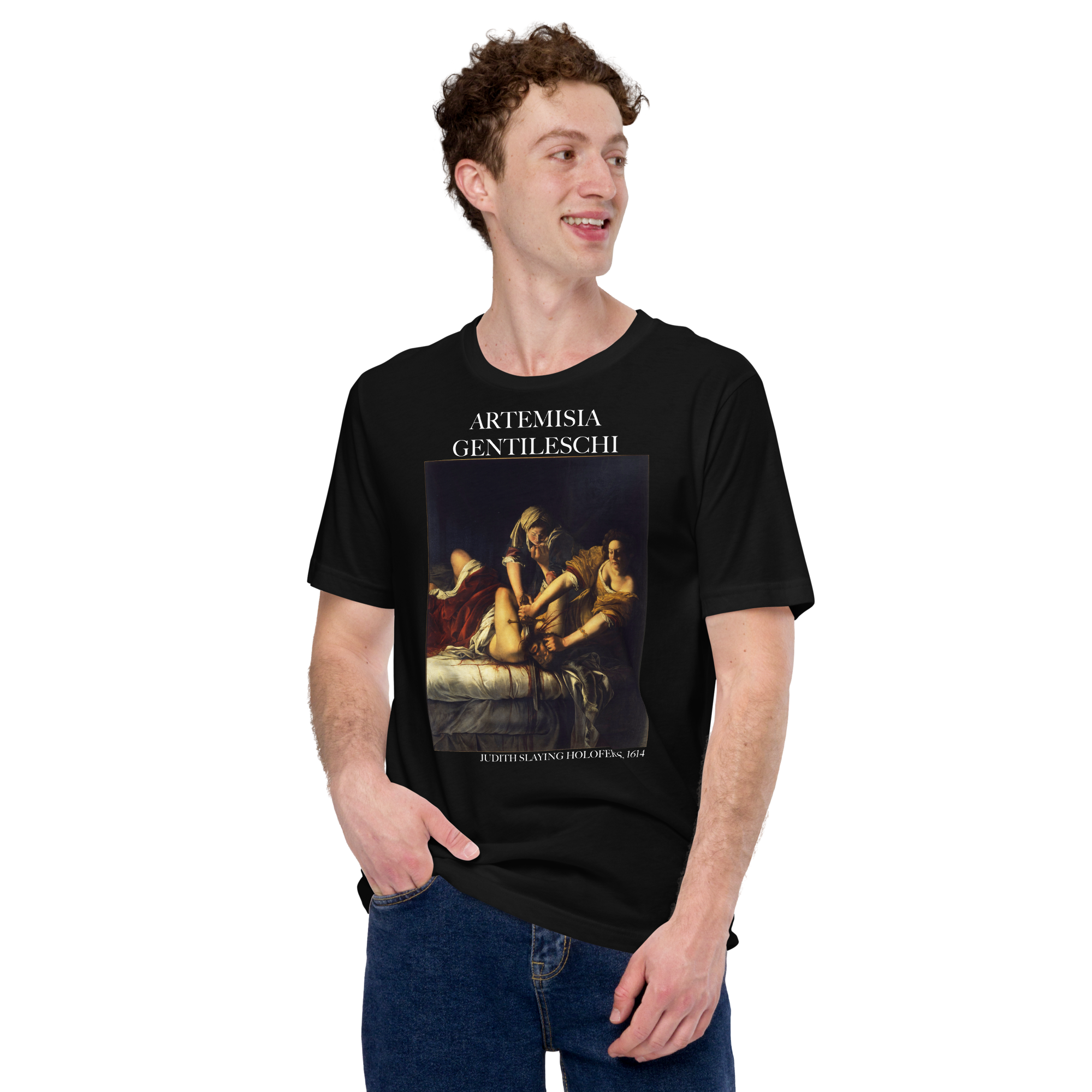 Artemisia Gentileschi T-Shirt mit berühmtem Gemälde „Judith erschlägt Holofernes“ | Unisex-T-Shirt im klassischen Kunststil