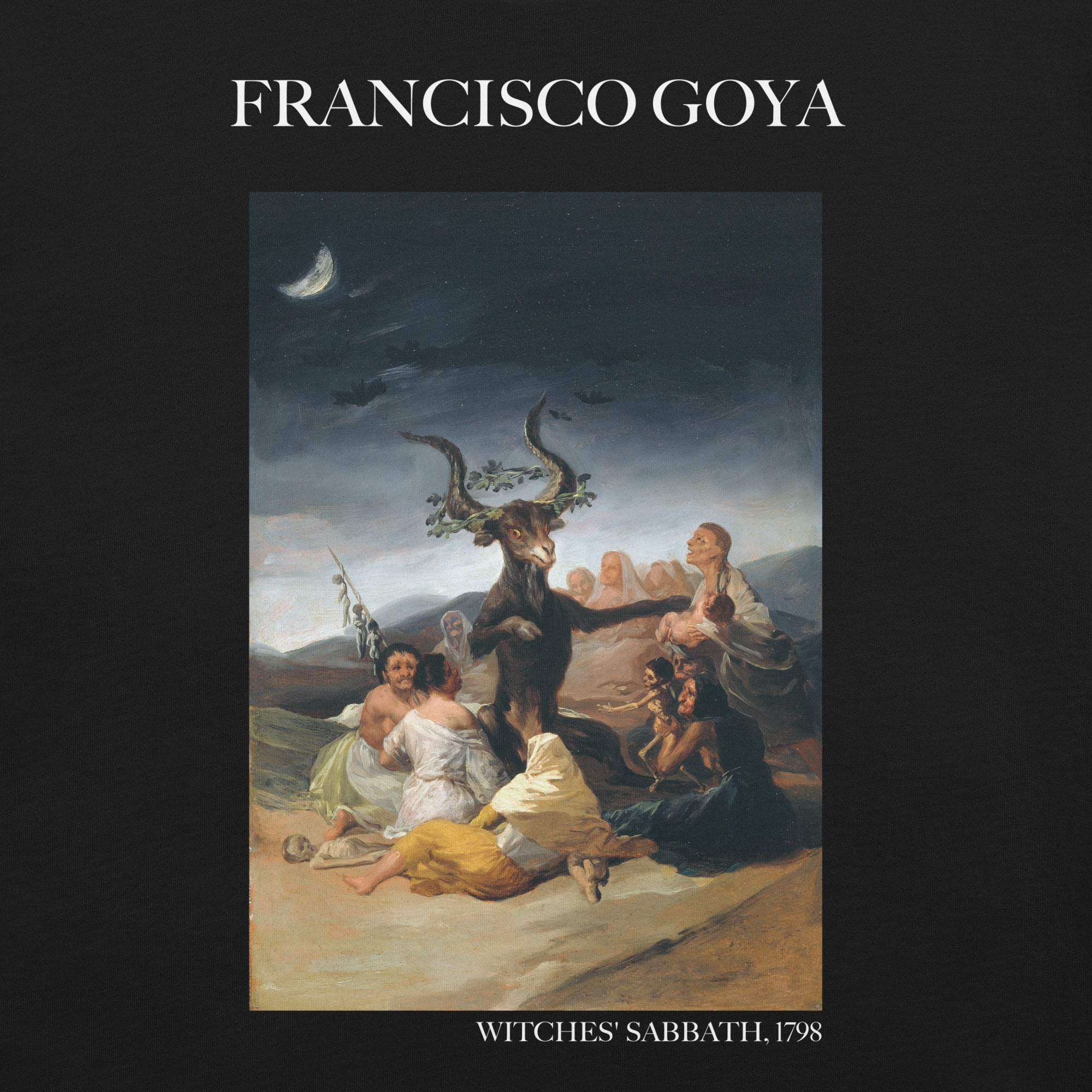 Francisco Goya 'Hexensabbat' Berühmtes Gemälde T-Shirt | Unisex Klassisches Kunst-T-Shirt
