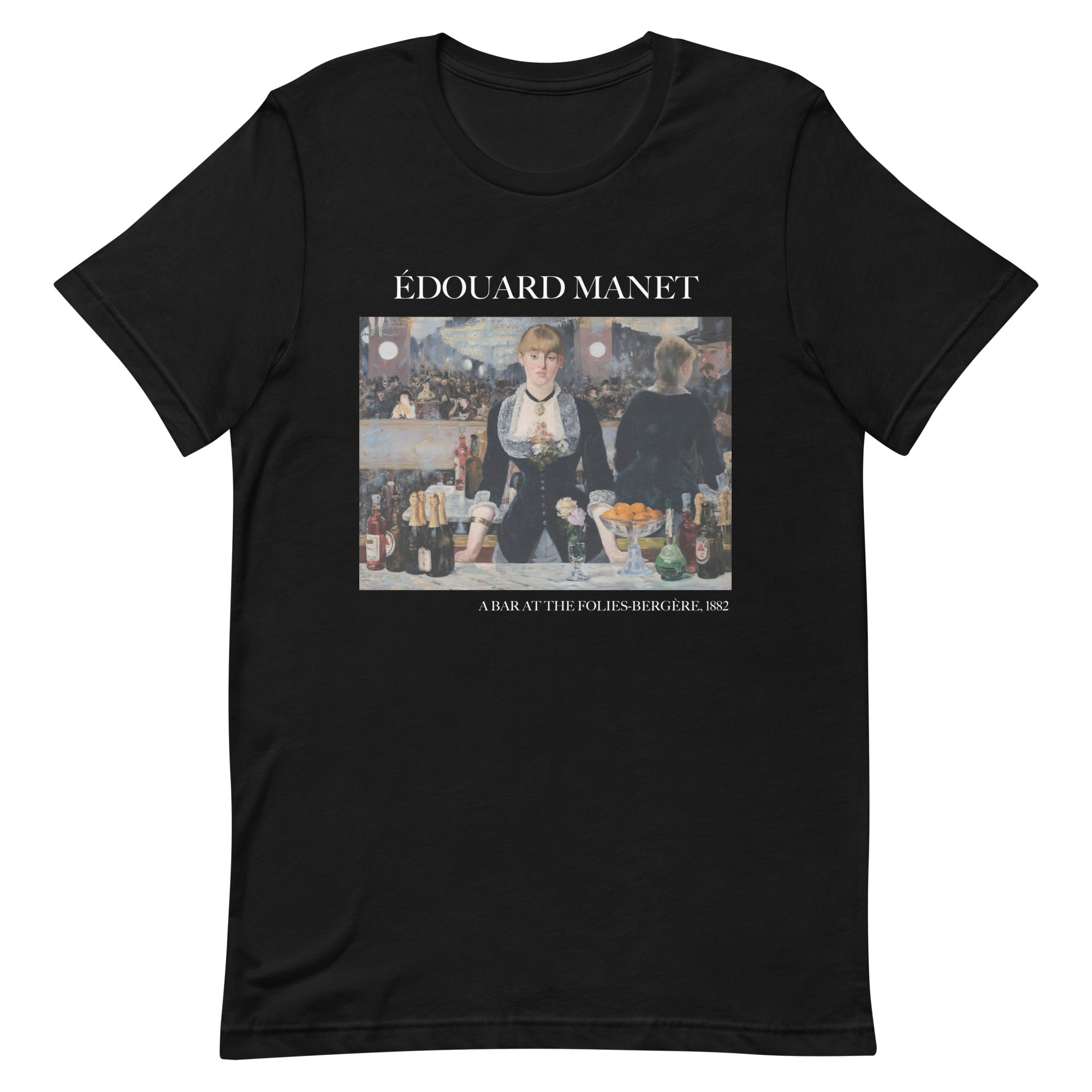 T-Shirt mit berühmtem Gemälde „Eine Bar in den Folies-Bergère“ von Édouard Manet | Unisex-T-Shirt im klassischen Kunststil