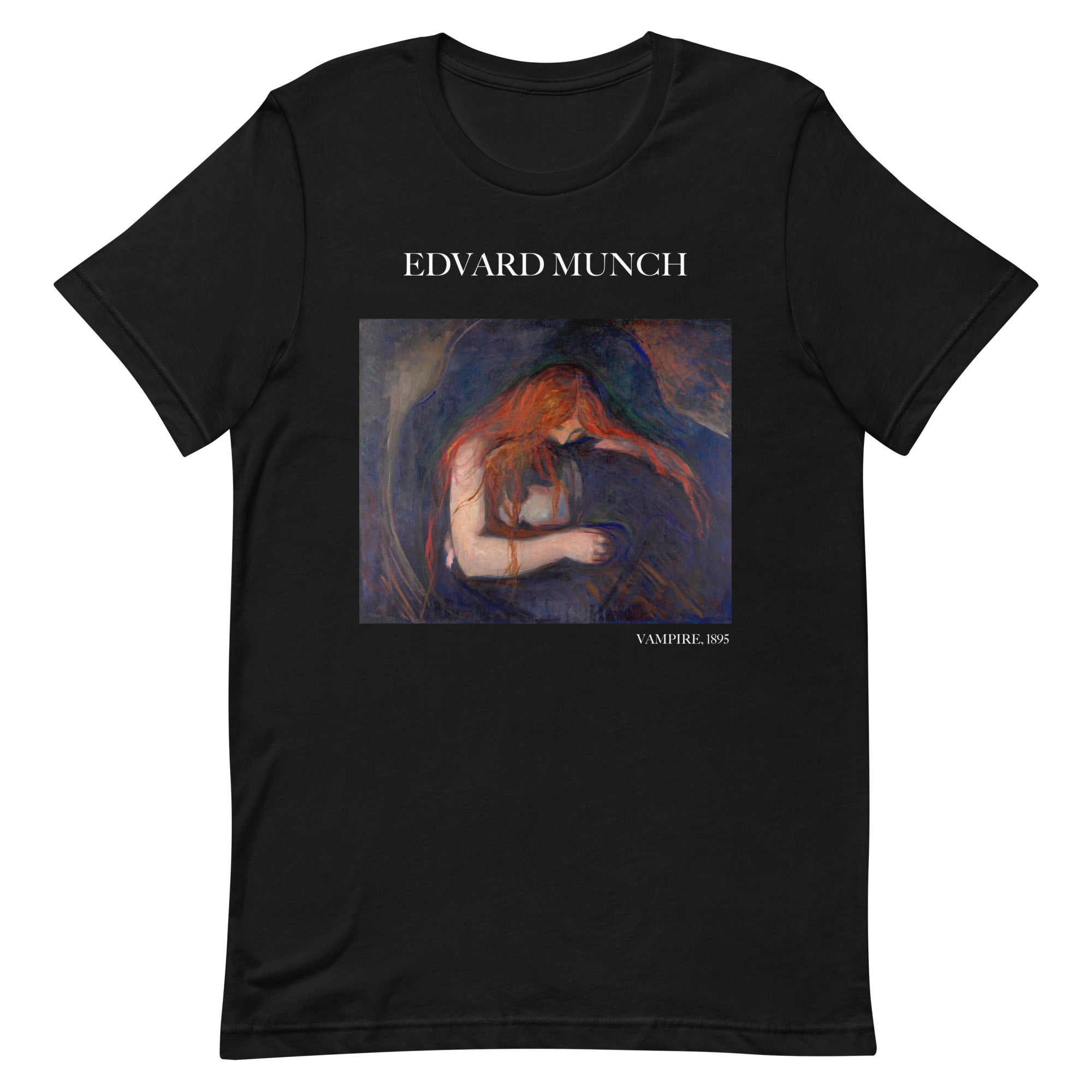 T-Shirt mit berühmtem Gemälde „Vampir“ von Edvard Munch | Unisex-T-Shirt im klassischen Kunststil