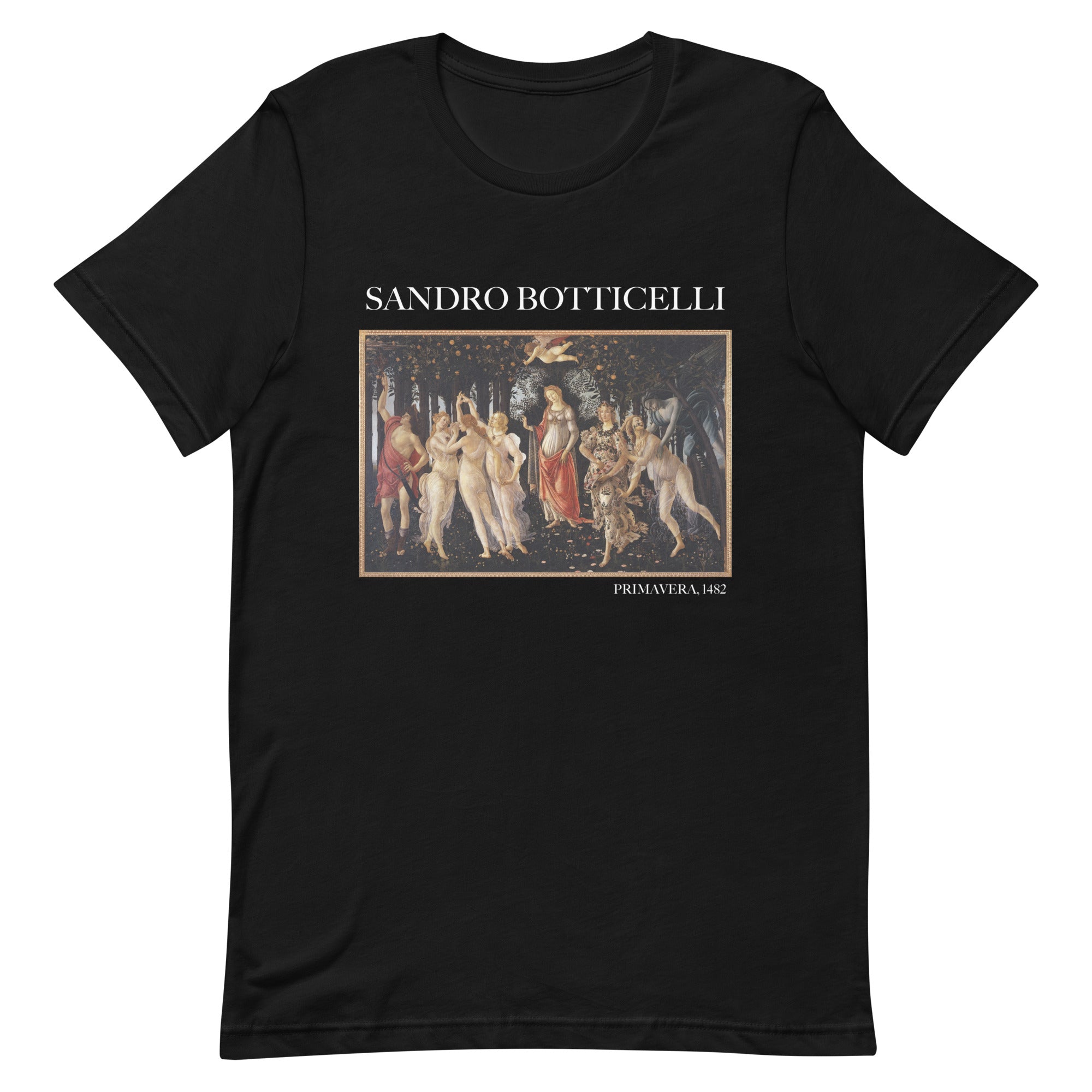 T-Shirt mit berühmtem Gemälde „Primavera“ von Sandro Botticelli | Unisex-T-Shirt im klassischen Kunst-Stil