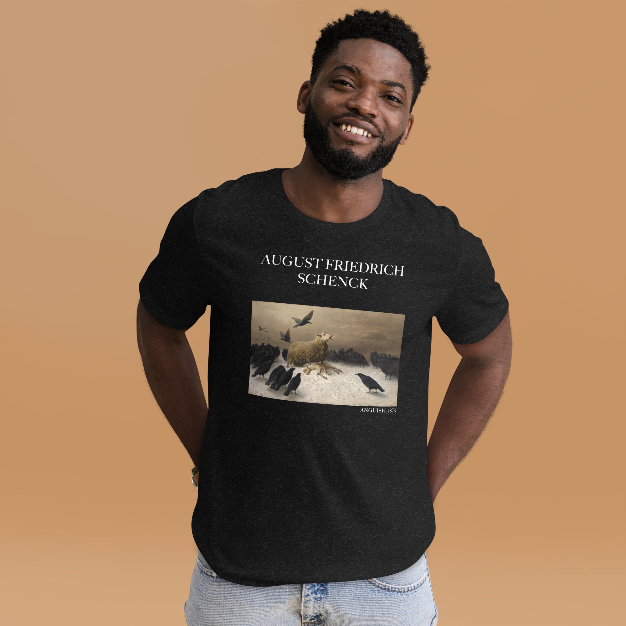 August Friedrich Schenck 'Anguish' Berühmtes Gemälde T-Shirt | Unisex Klassisches Kunst-T-Shirt