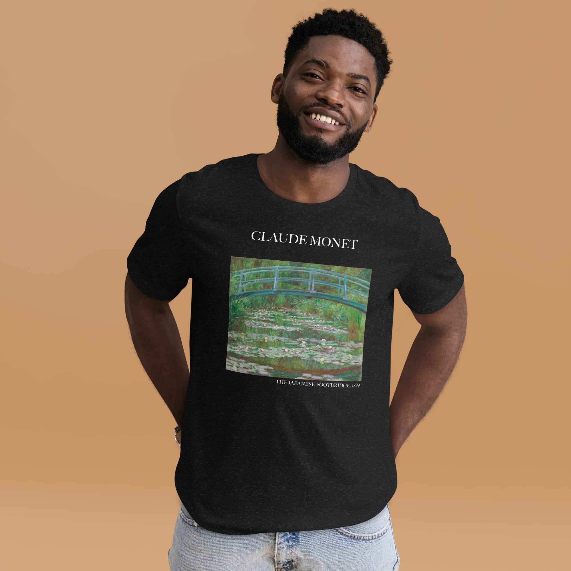 Claude Monet 'The Japanese Footbridge' Famous Painting T-Shirt | Unisex Classic Art Tee