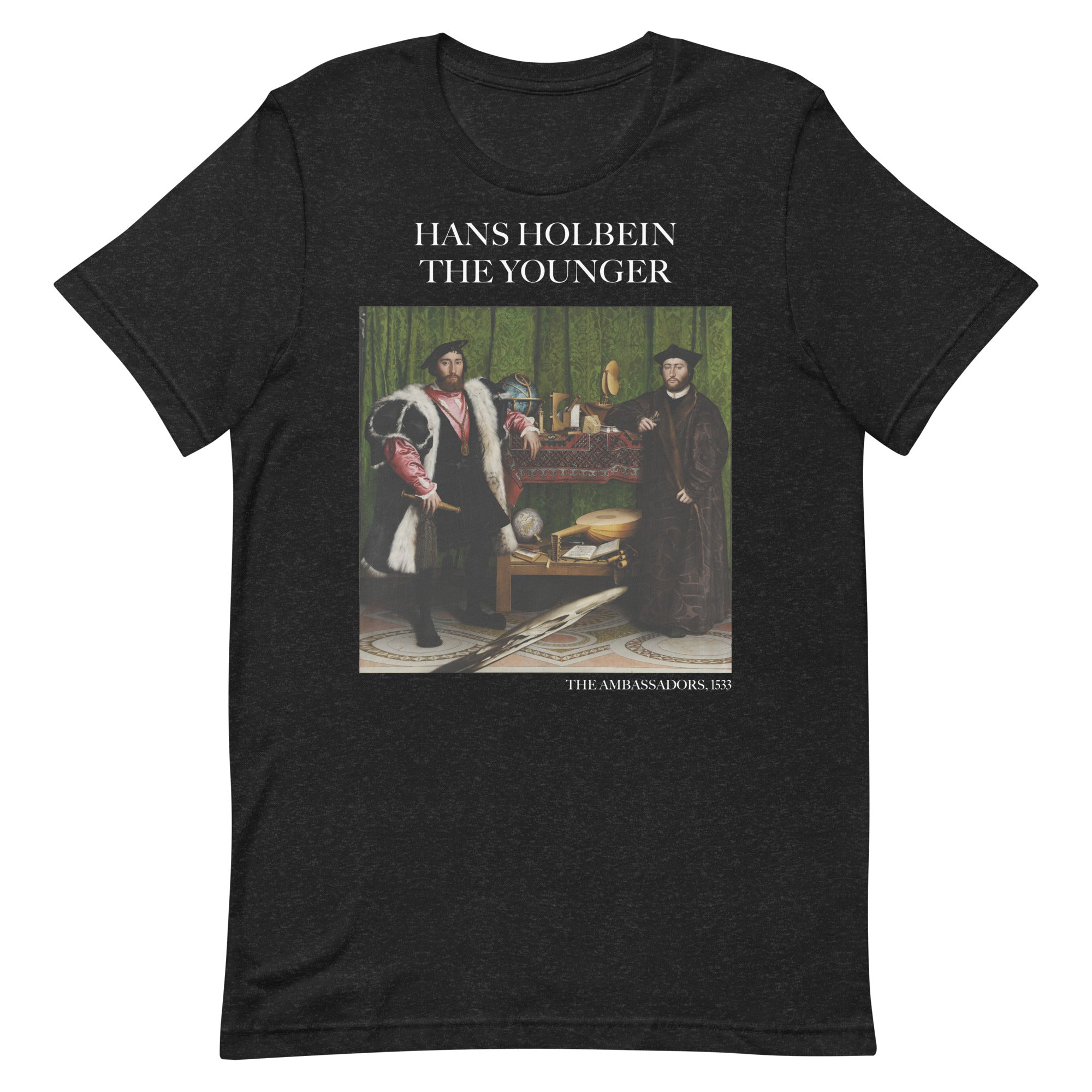 T-Shirt mit berühmtem Gemälde „Die Gesandten“ von Hans Holbein dem Jüngeren | Unisex-T-Shirt mit klassischem Kunst-Motiv