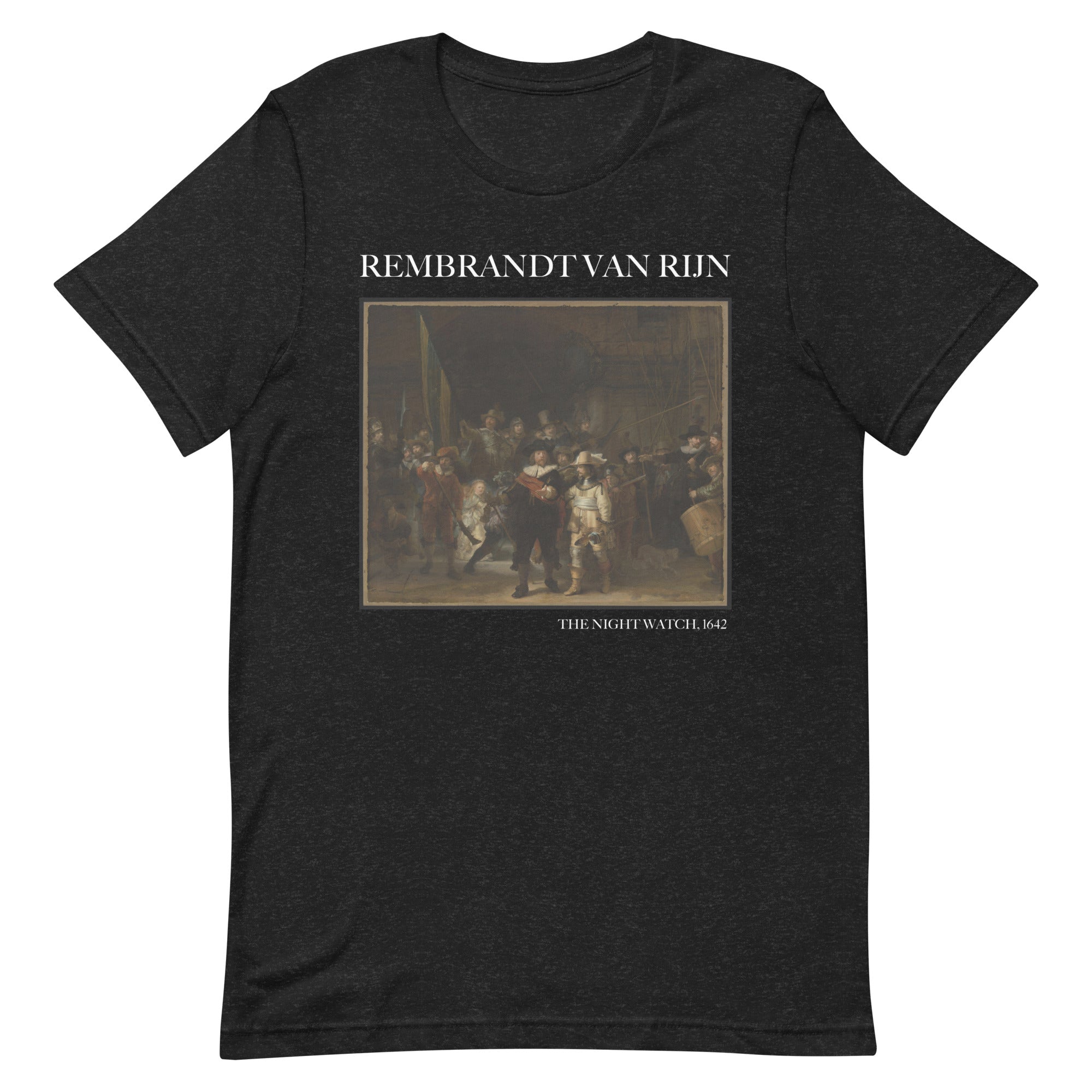 T-Shirt mit dem berühmten Gemälde „Die Nachtwache“ von Rembrandt van Rijn, Unisex, klassisches Kunst-T-Shirt